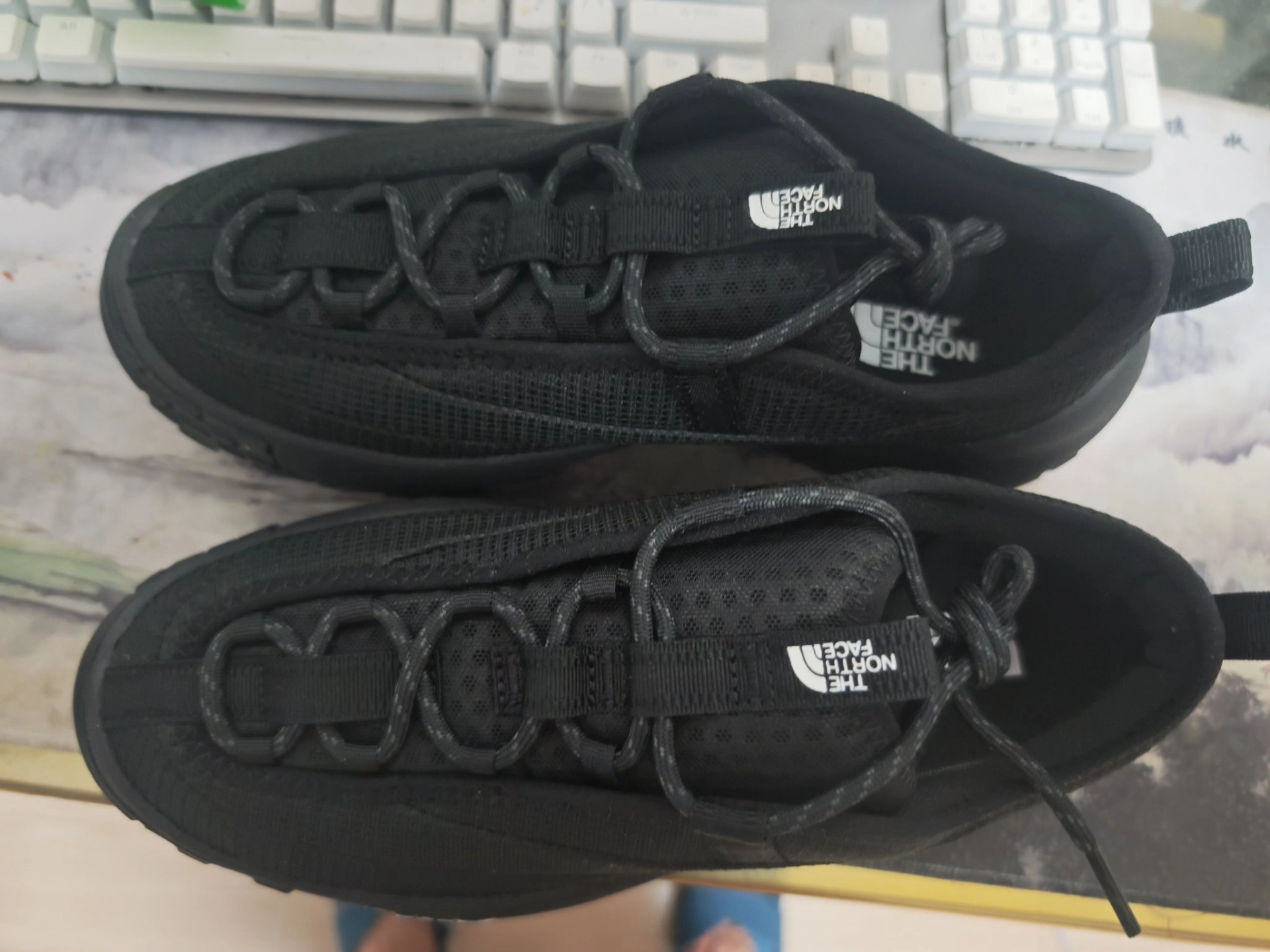 custom review-THE NORTH FACE NEVER STOP Противоскользящая Устойчивая к истиранию Низкий Топ Повседневная Обувь Мужская Черная