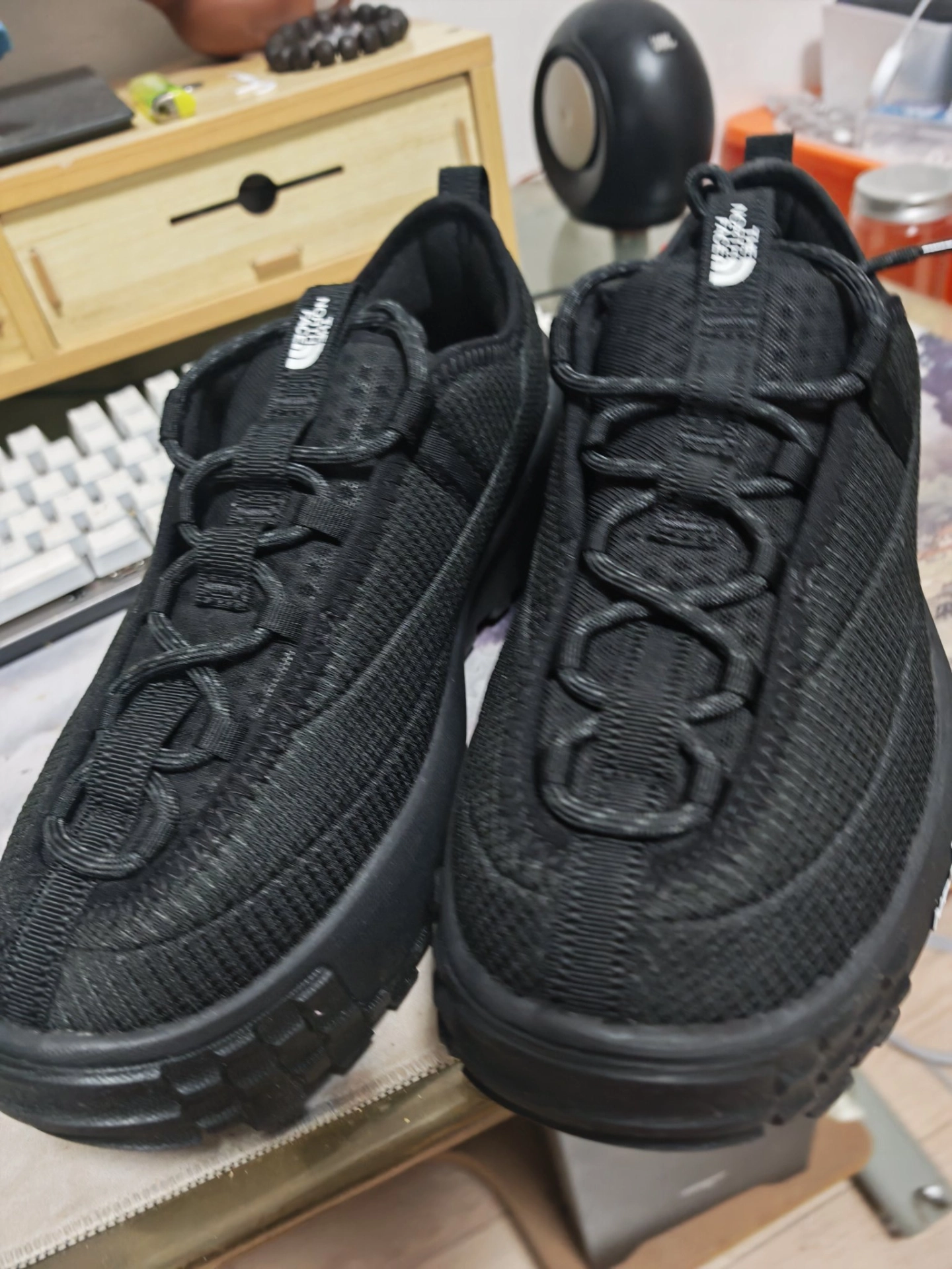 custom review-THE NORTH FACE NEVER STOP Противоскользящая Устойчивая к истиранию Низкий Топ Повседневная Обувь Мужская Черная