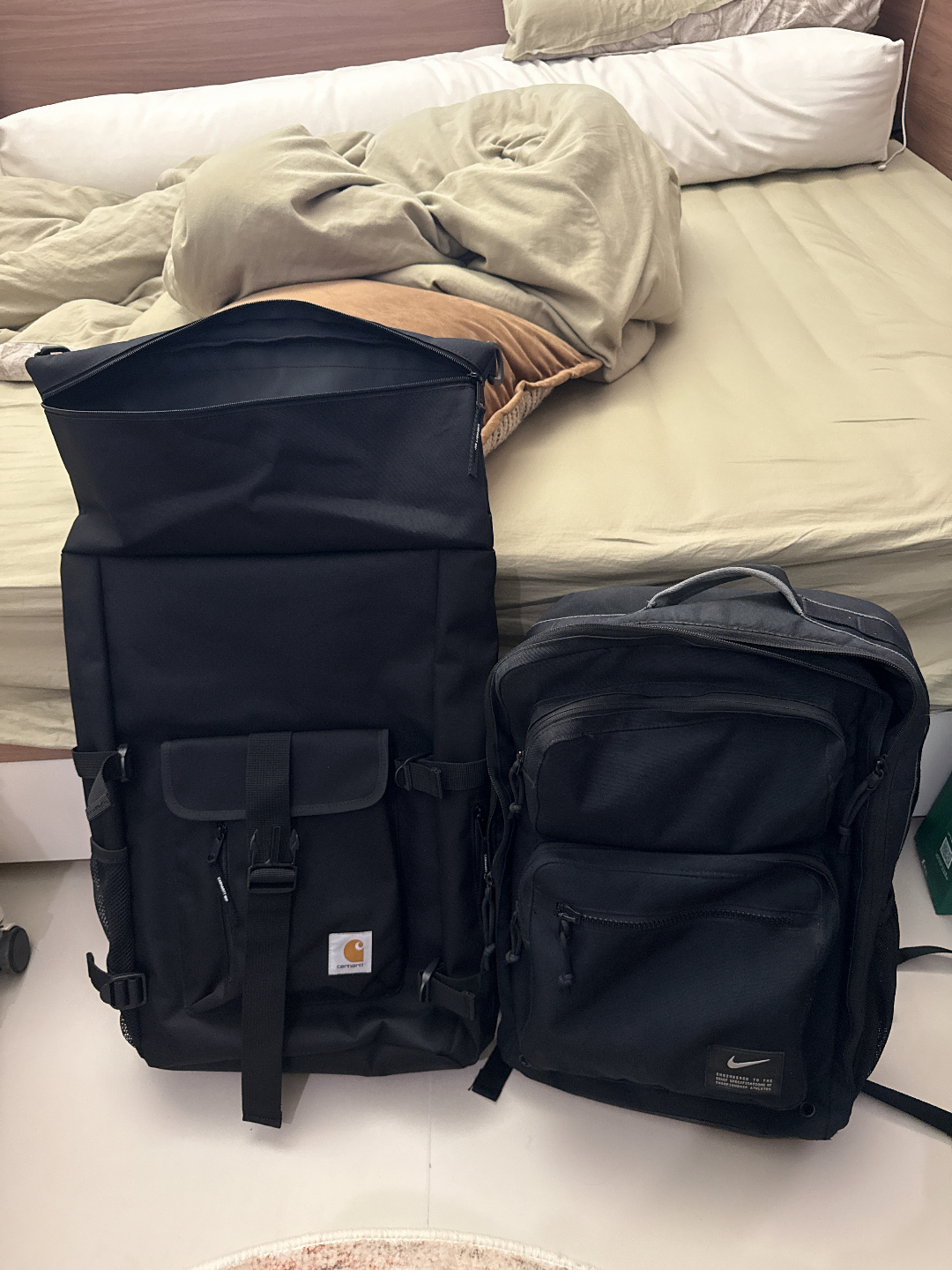 custom review-Carhartt WIP Полиэстер Холст Рюкзак Стандартный Мужской Черный