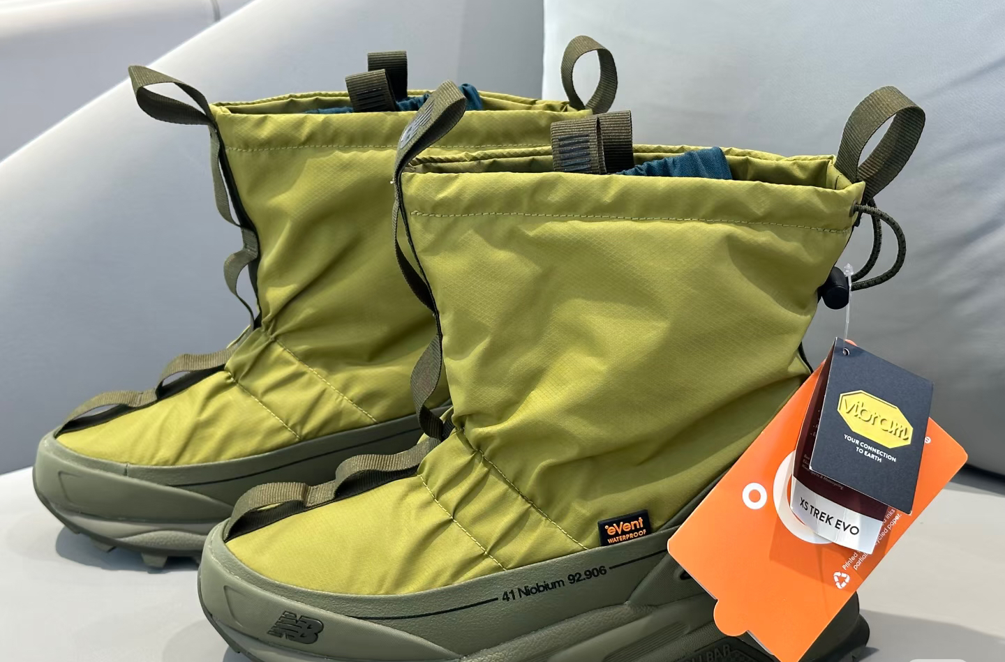 custom review-New Balance совместный бренд Термический Износостойкий Короткий Сноубутсы Унисекс Желтый