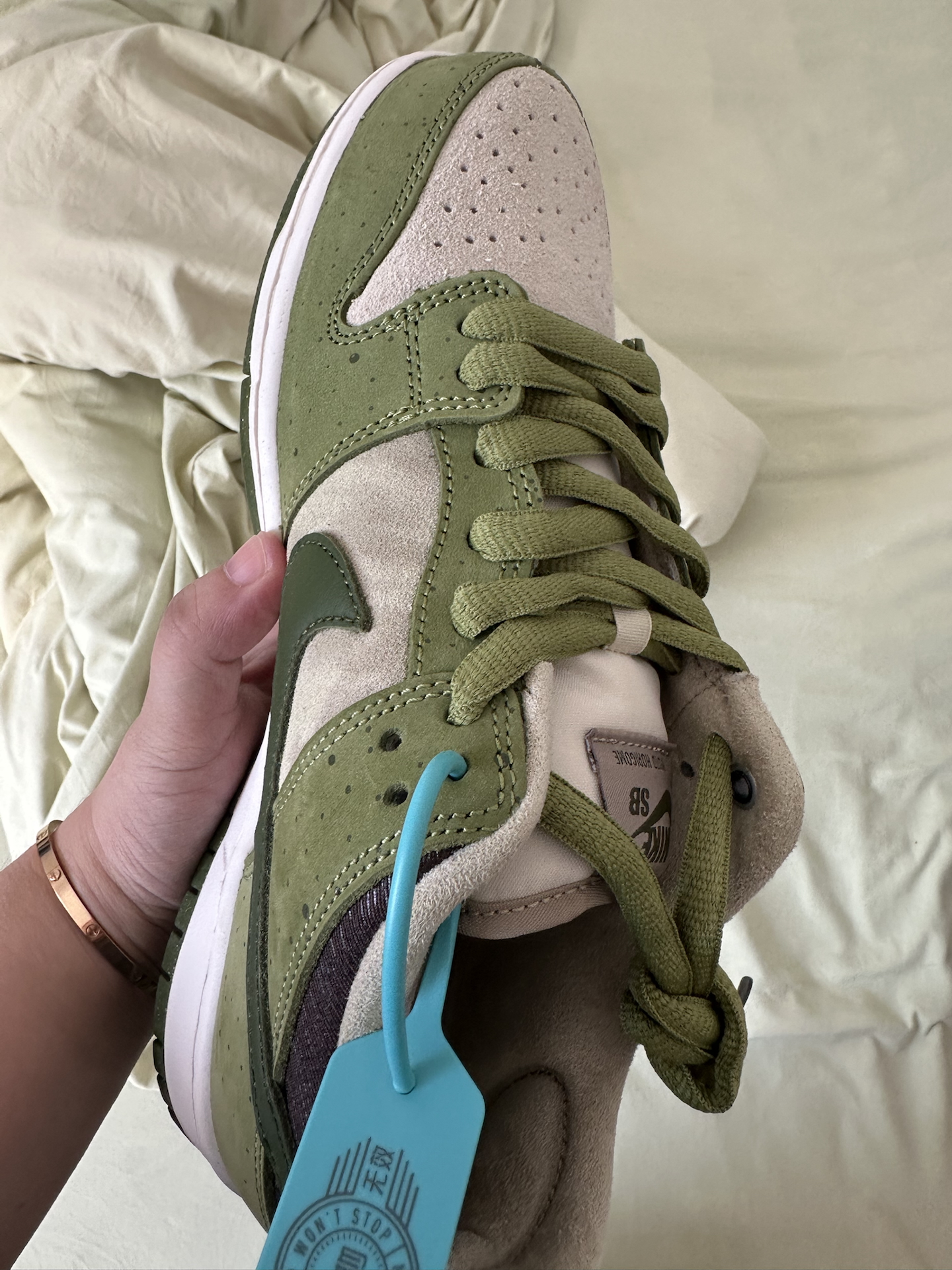 custom review-Юто Хоригоме x Nike Dunk SB Покрытие Амортизация Низкие Кроссовки для скейтбординга Мужские Зеленые Белые