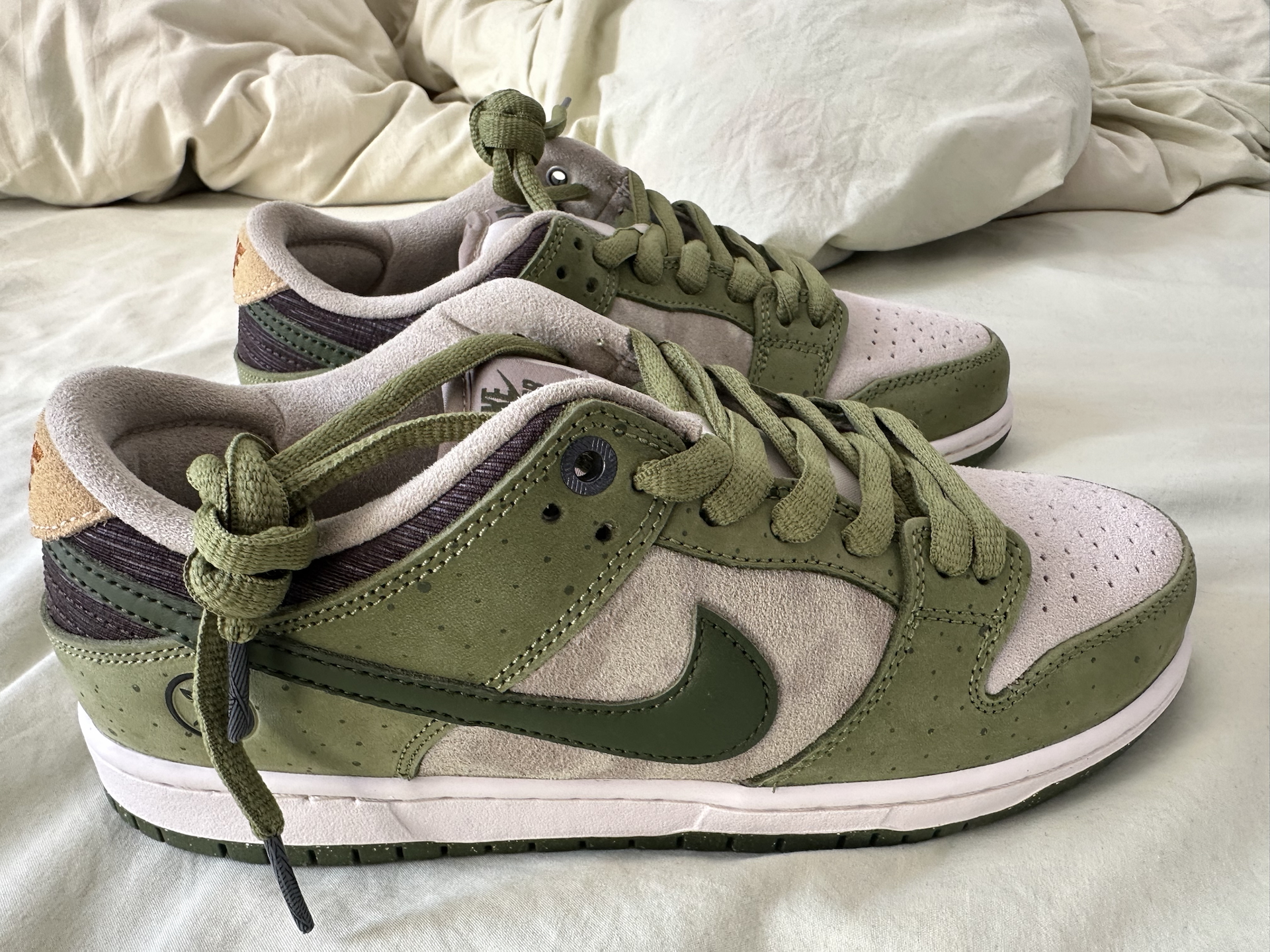 custom review-Юто Хоригоме x Nike Dunk SB Покрытие Амортизация Низкие Кроссовки для скейтбординга Мужские Зеленые Белые