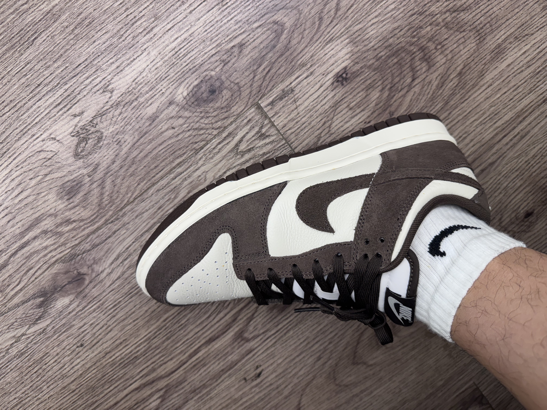 custom review-Nike Dunk Slip-on Устойчивый к истиранию Низкий Топ Скейтборд Кроссовки Унисекс Белый-Коричневый