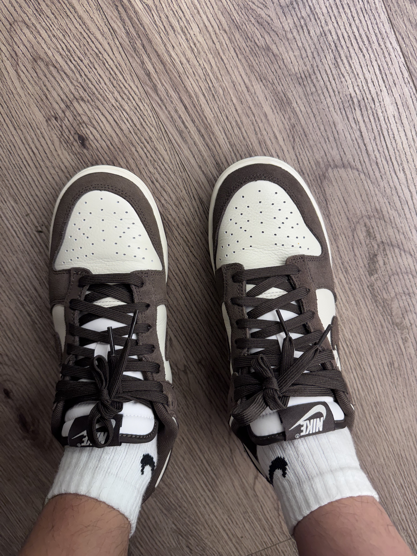 custom review-Nike Dunk Slip-on Устойчивый к истиранию Низкий Топ Скейтборд Кроссовки Унисекс Белый-Коричневый