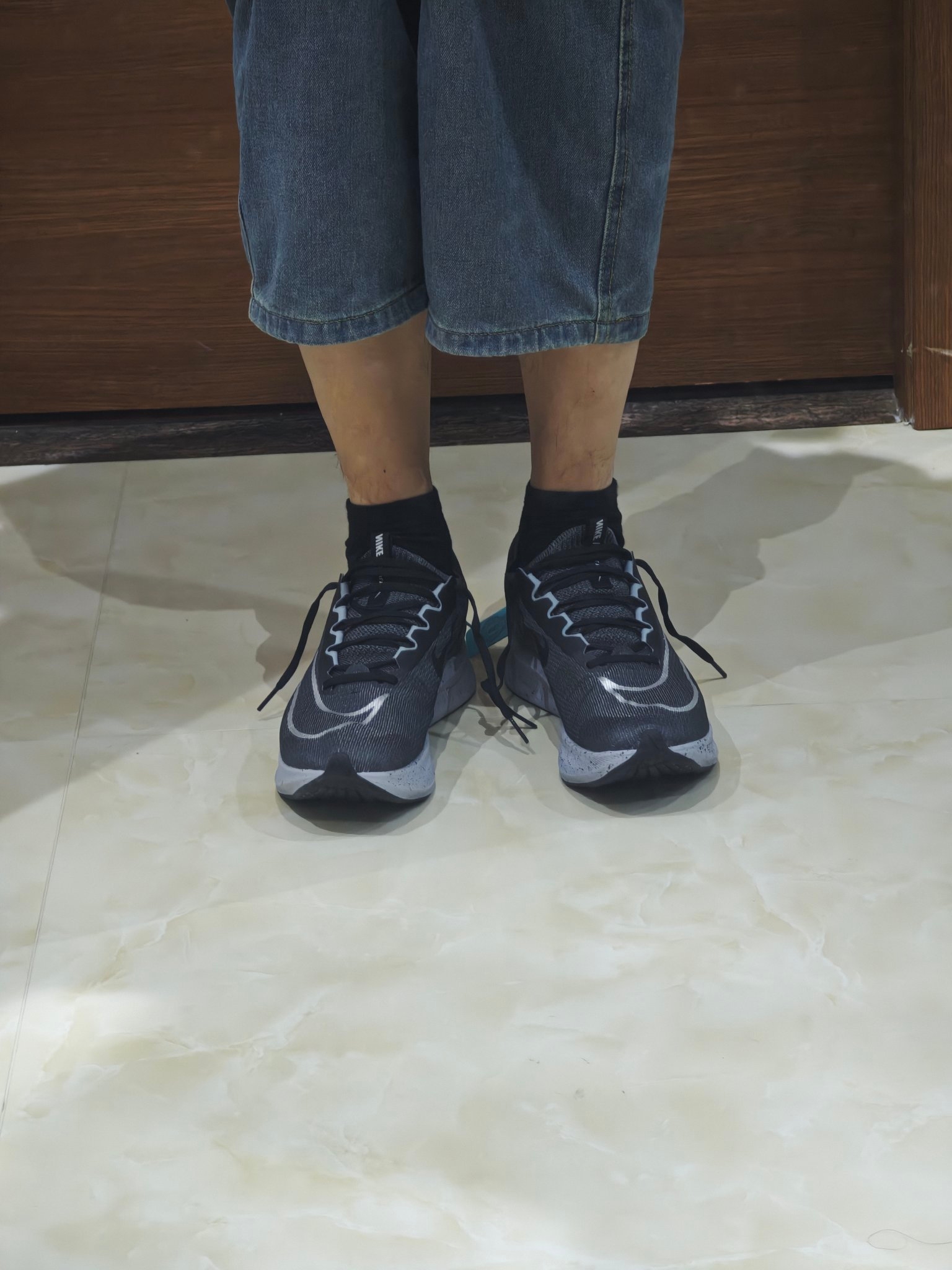 custom review-Nike Zoom Fly 4 Устойчивый к истиранию Низкий Топ с Карбоновой Плитой Тренировочная Обувь для Беговых Дистанций Мужская Черная Серый