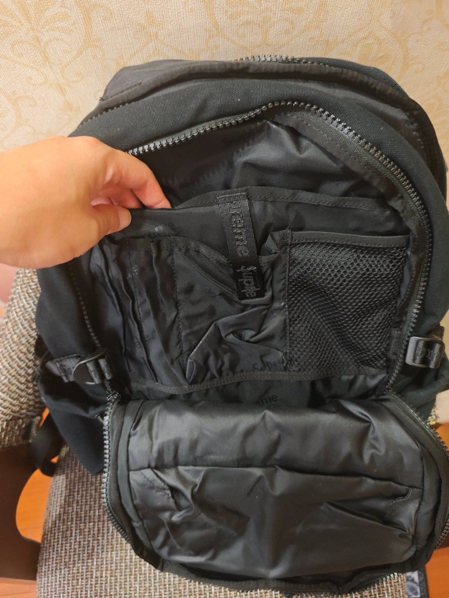 custom review-Supreme Хлопковый Рюкзак Стандартный (Standard) Унисекс Черный