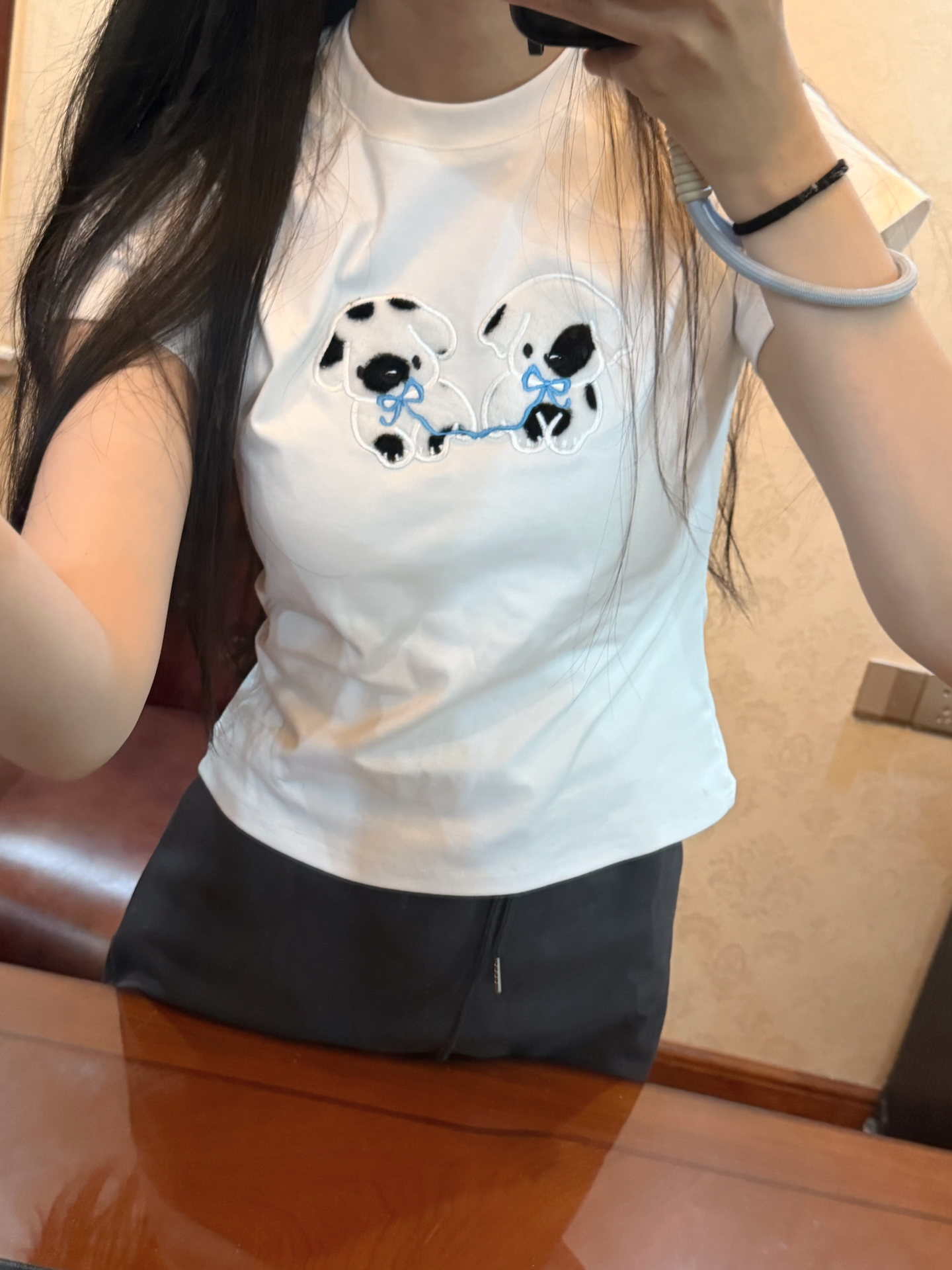 小狗正肩t恤太可爱噜