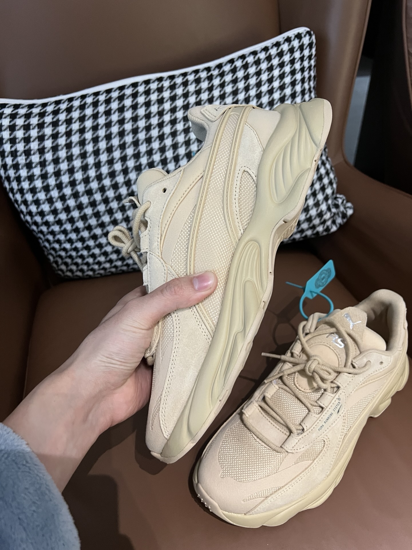 custom review-PUMA RS Connect MONO Амортизация Устойчивый к истиранию Дышащий MID Топ Кэжуал Унисекс Light Умбра