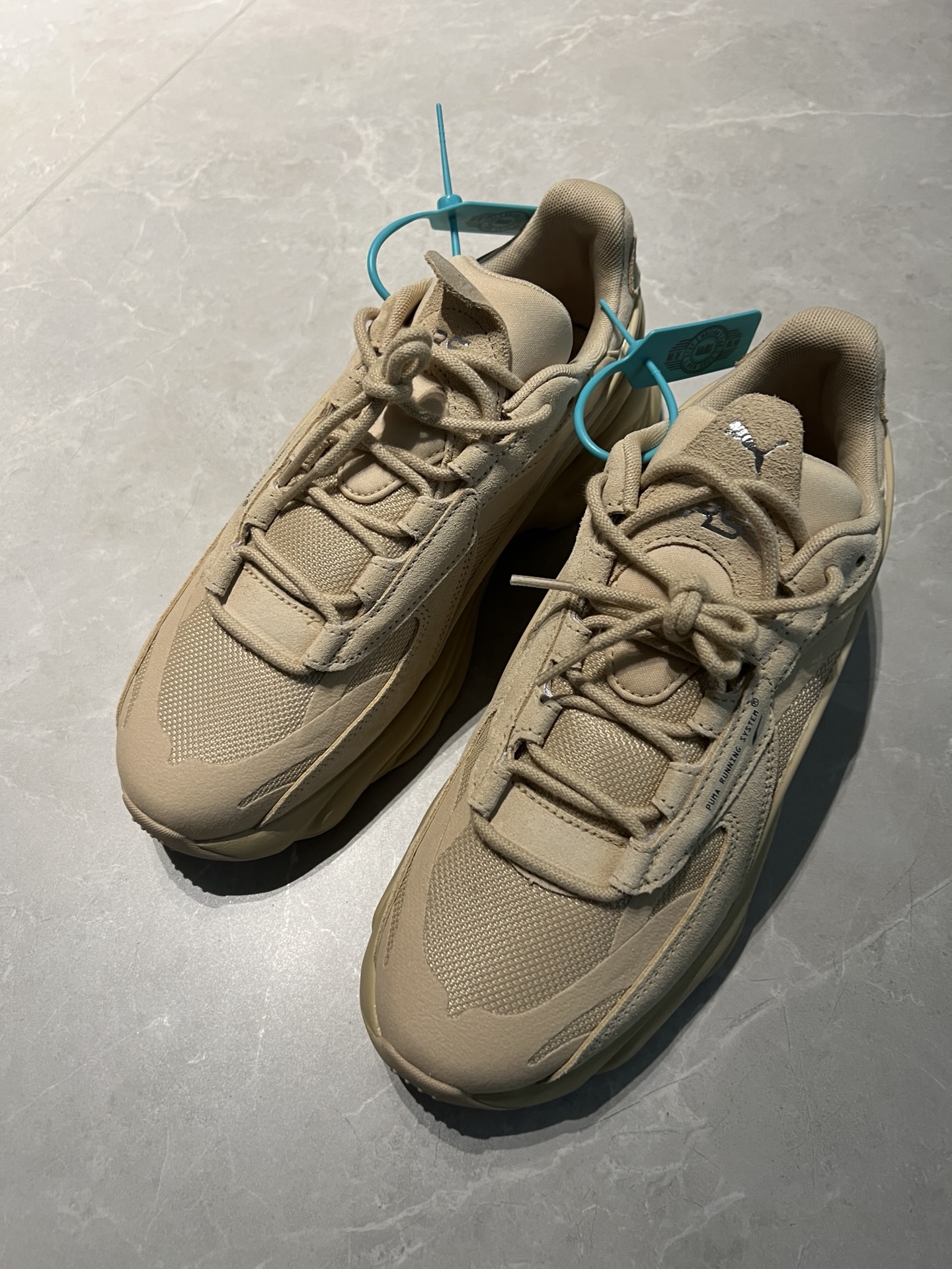 custom review-PUMA RS Connect MONO Амортизация Устойчивый к истиранию Дышащий MID Топ Кэжуал Унисекс Light Умбра