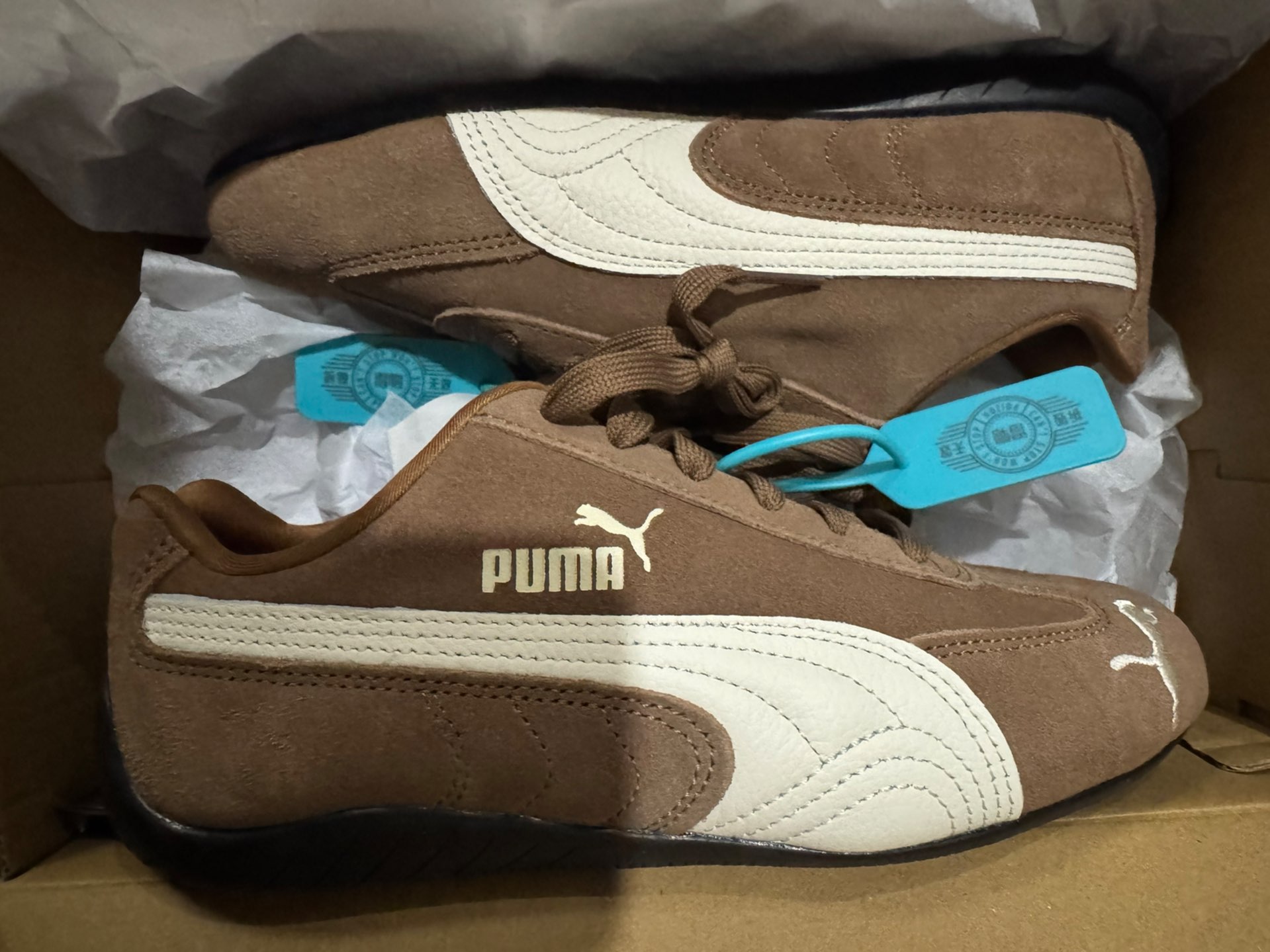 custom review-PUMA Speedcat Collection Устойчивый к истиранию Низкий Топ Повседневная Обувь Унисекс Темно-Коричневый