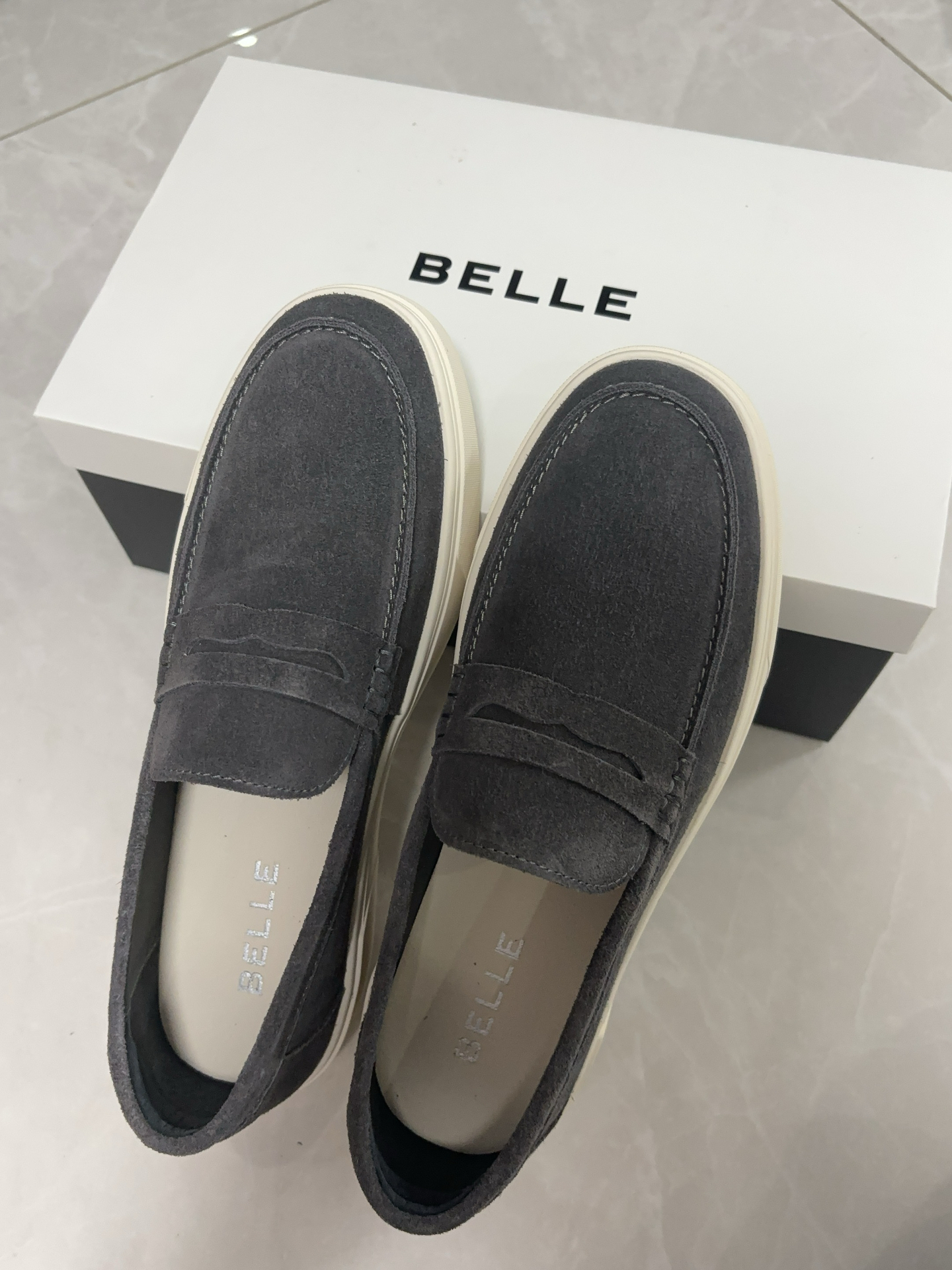 custom review-BELLE Лоферы Серые Мужские