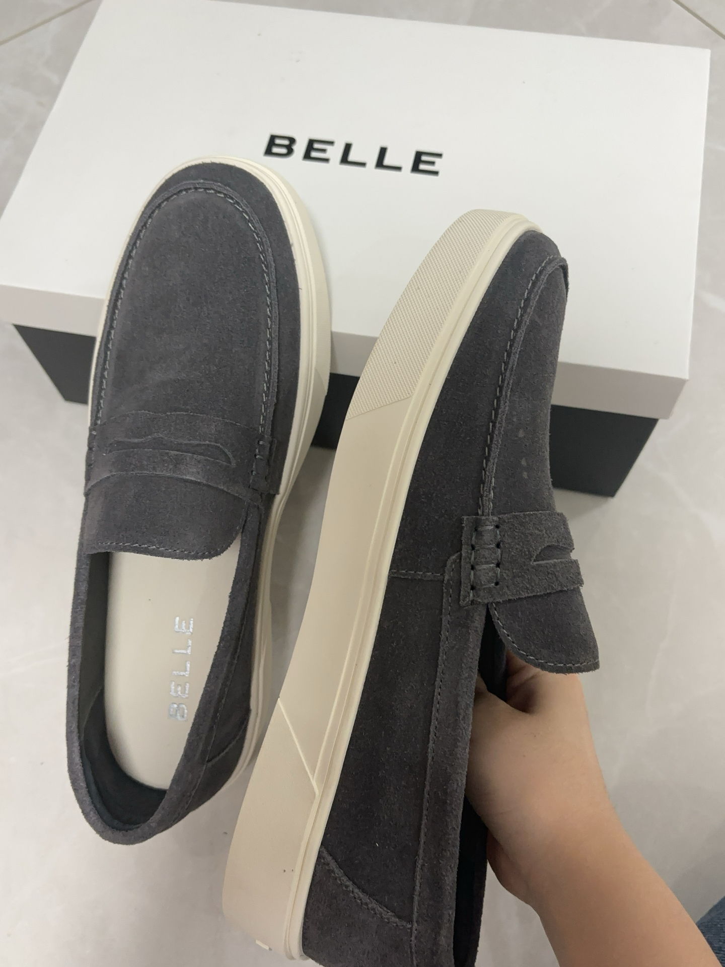 custom review-BELLE Лоферы Серые Мужские