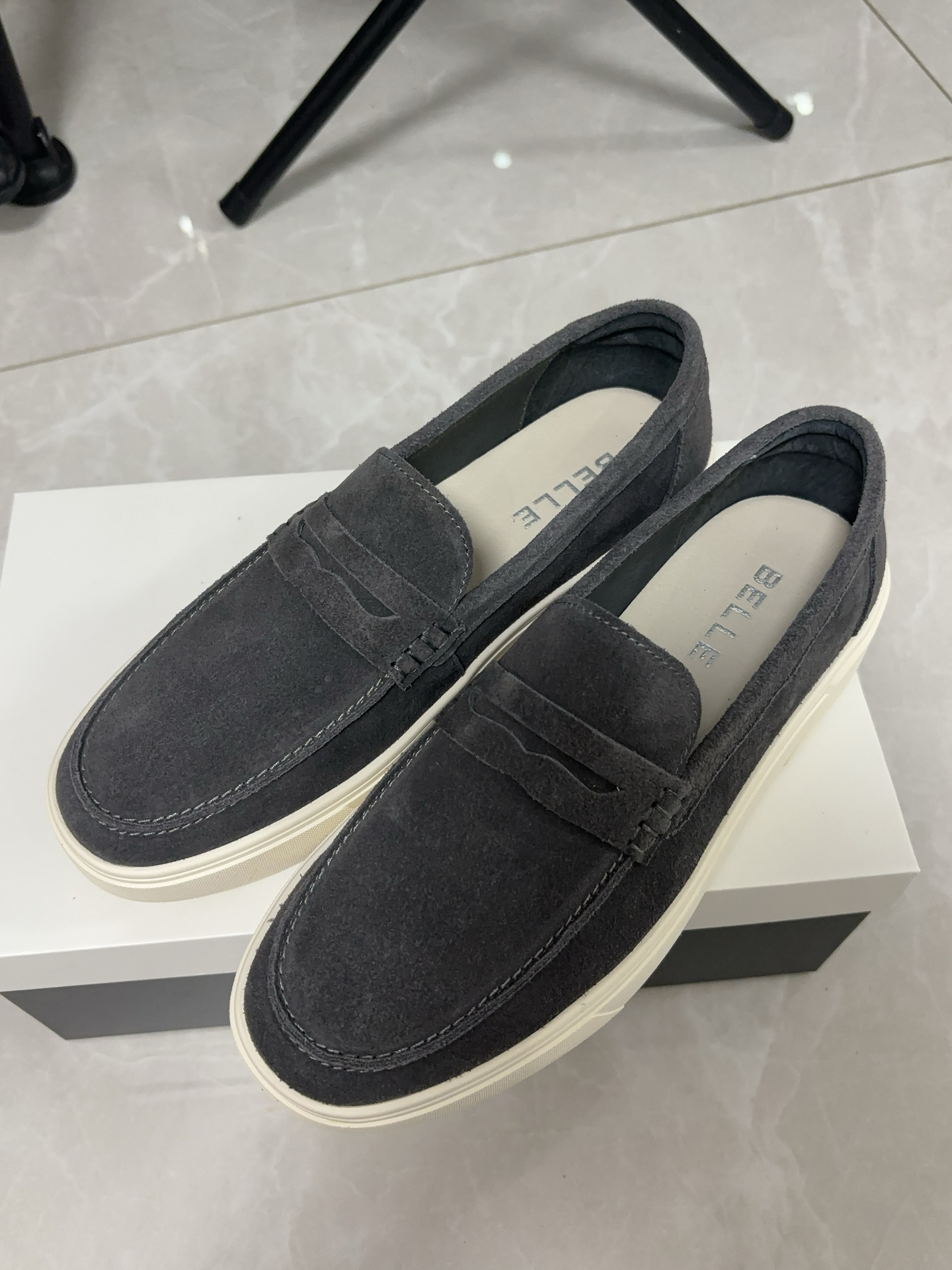 custom review-BELLE Лоферы Серые Мужские