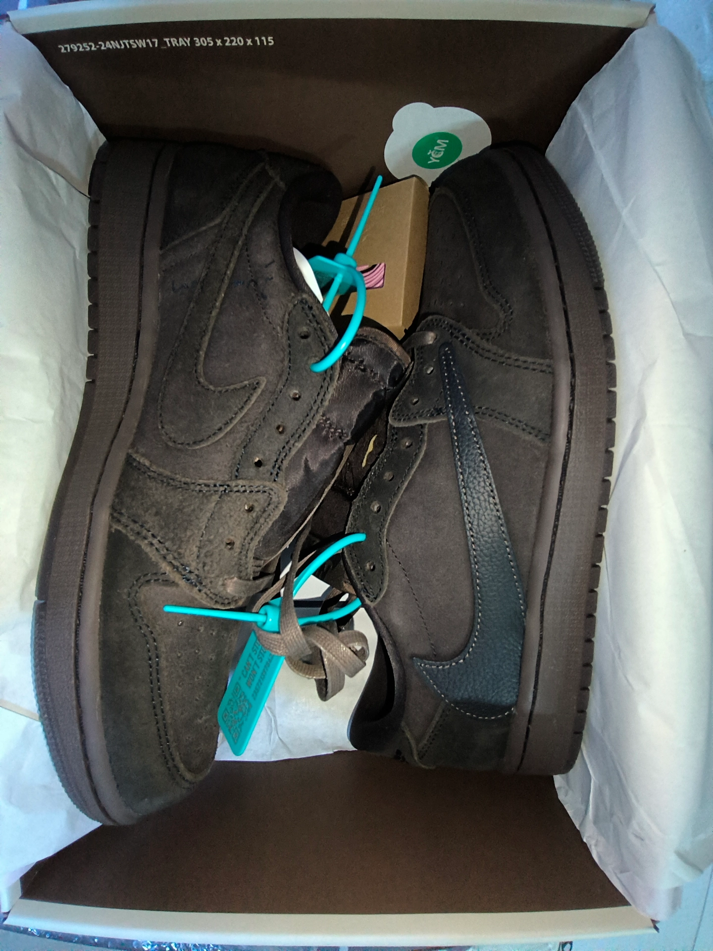 custom review-Travis Scott x Jordan Air Jordan 1 Износостойкий Дышащий Низкий Топ Винтажные Баскетбольные Кроссовки Унисекс Черный Коричневый