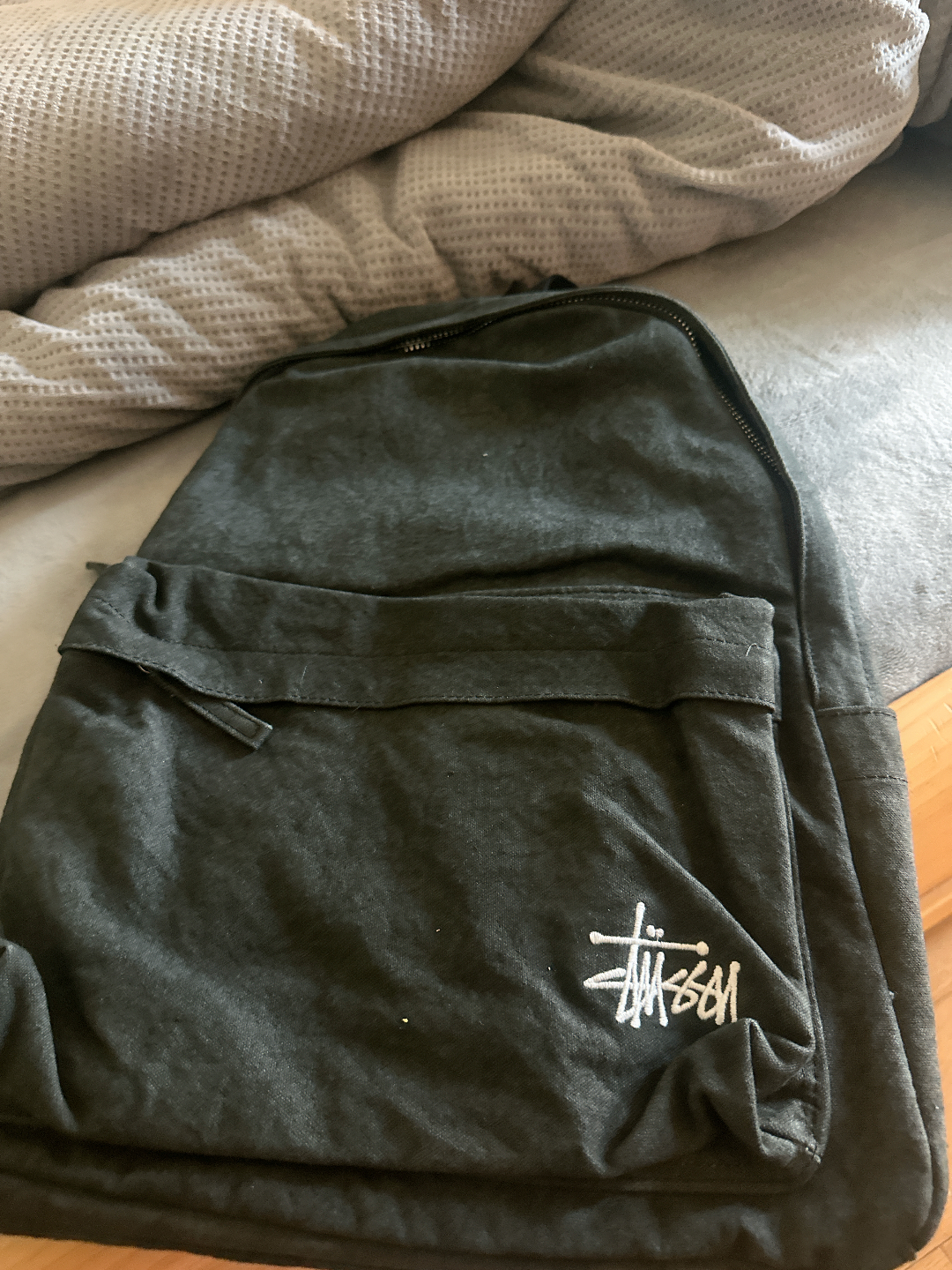 custom review-Stussy Хлопок Canvas Рюкзак Стандартный (Standard) Унисекс Черный