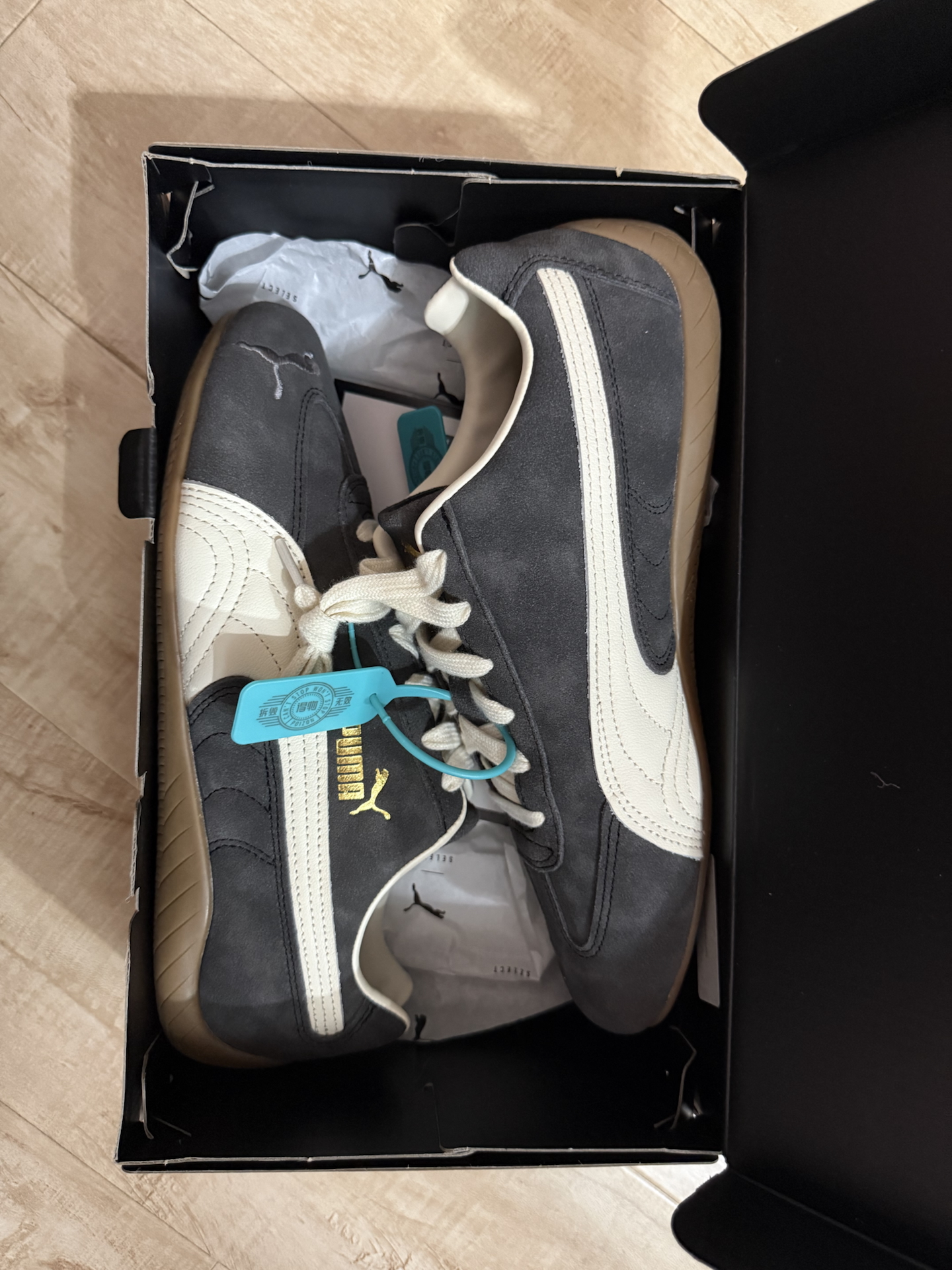 custom review-PUMA Speedcat Collection Устойчивая к истиранию Низкая Повседневная Обувь Унисекс Серый Белый