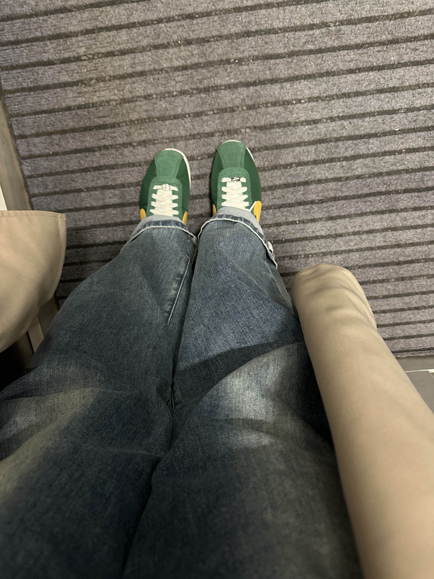 custom review-Nike Cortez Low Топ Повседневный Городской Коммутер Беговые кроссовки Мужской Зеленый Желтый