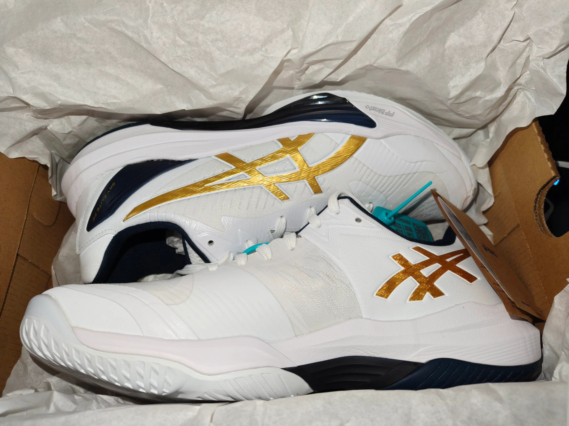 custom review-ASICS Sky Elite FF 3 Low Топ Кроссовки для тренировок Мужской Белый Золото