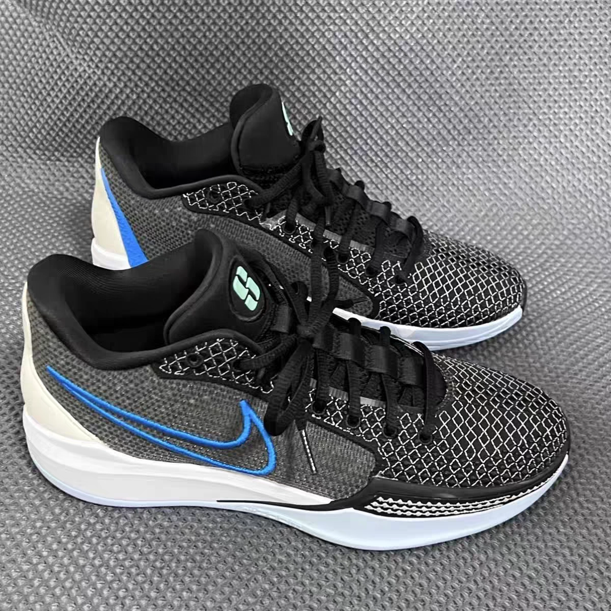 custom review-Nike Sabrina 1 'Bonded' Low Топ Баскетбольные кроссовки Женские Черный Серый Синий
