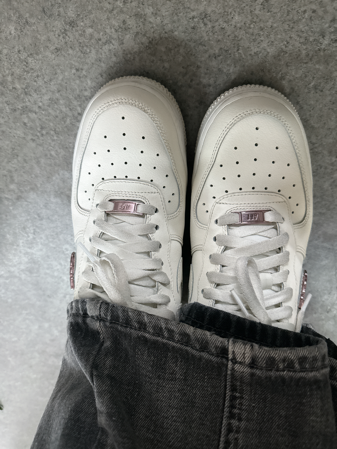 custom review-Nike Air FORCE 1 Slip-on Устойчивый к истиранию Низкий Топ Скейтбординг Кроссовки Унисекс Белый Розовый