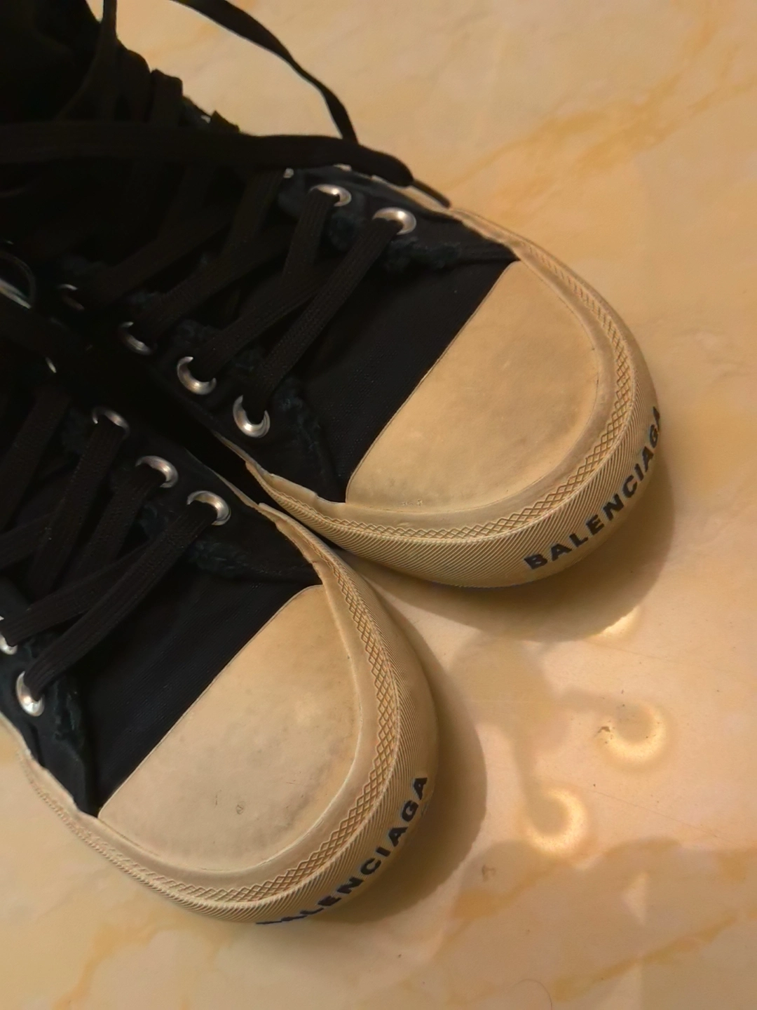 custom review-Balenciaga Париж Стильные Скейтбординги Женские Черные Потертые