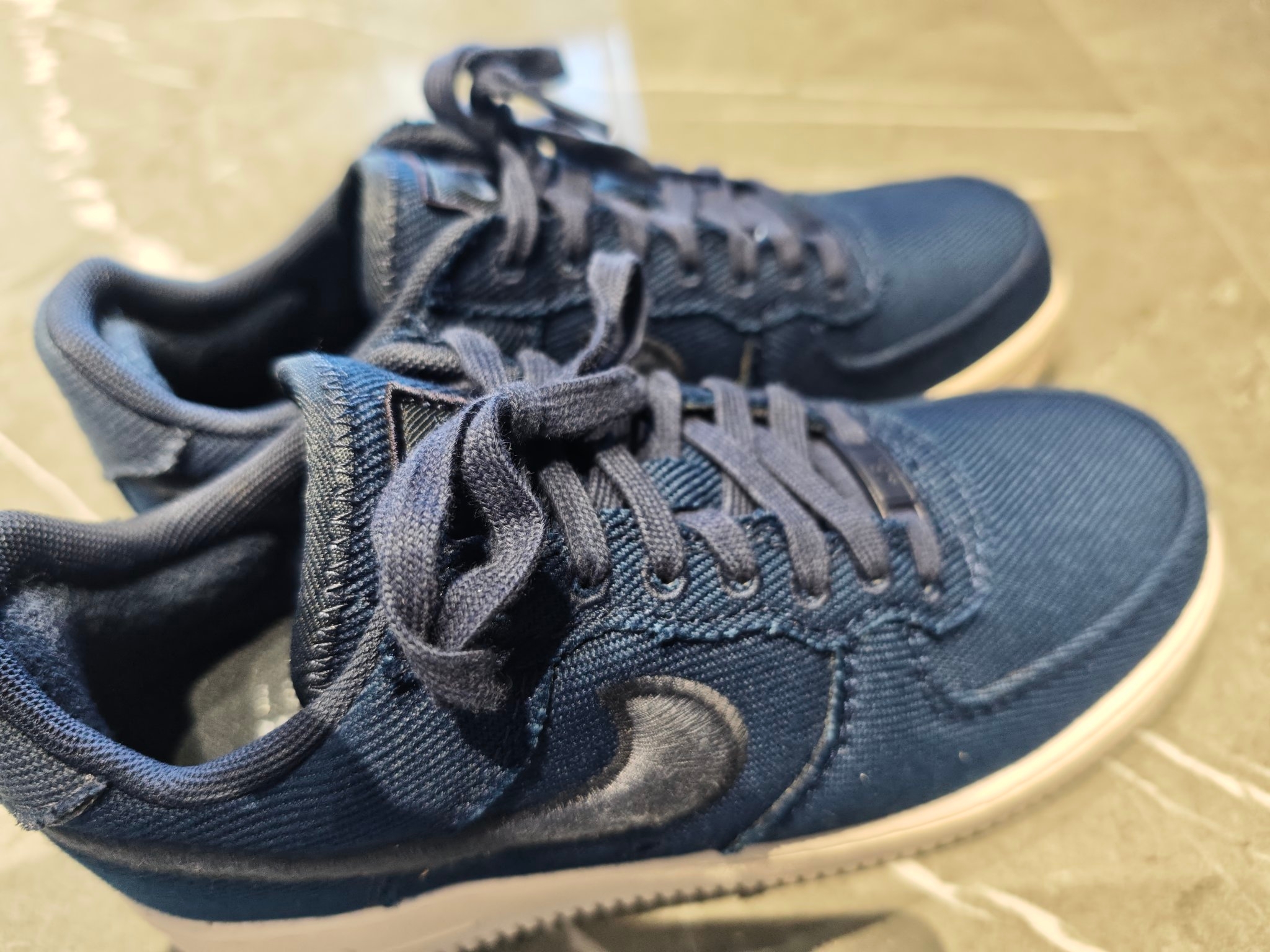 custom review-Nike Air FORCE 1 Устойчивые к истиранию Низкие Кроссовки для скейтбординга Унисекс Морской синий