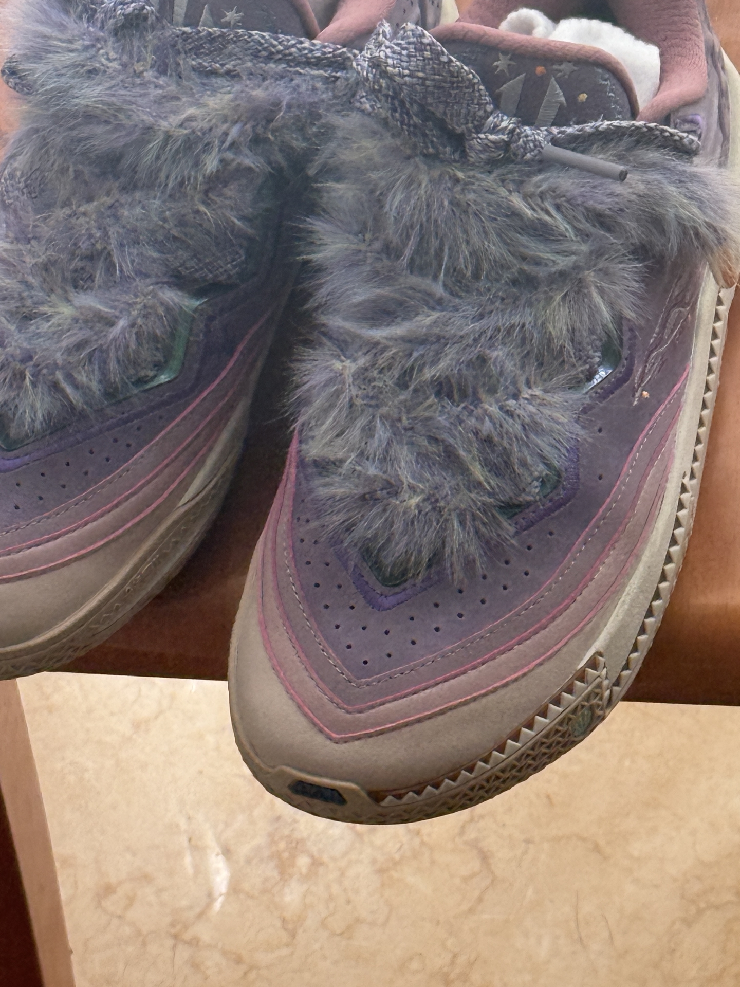 custom review-ANTA KAI 2 Амортизация Устойчивость к истиранию и Устойчивые свойства Низкий Топ Баскетбольные кроссовки Мужские Серый Фиолетовый Синий