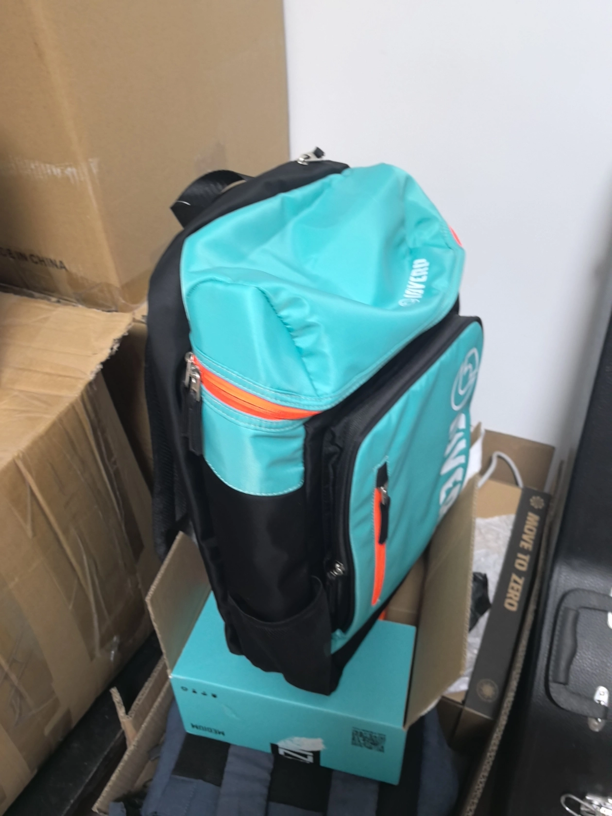 custom review-LOVERPUSS Полиамидная ракетка для бадминтона Рюкзак Большой Унисекс Аква-синий Черный и оранжевый