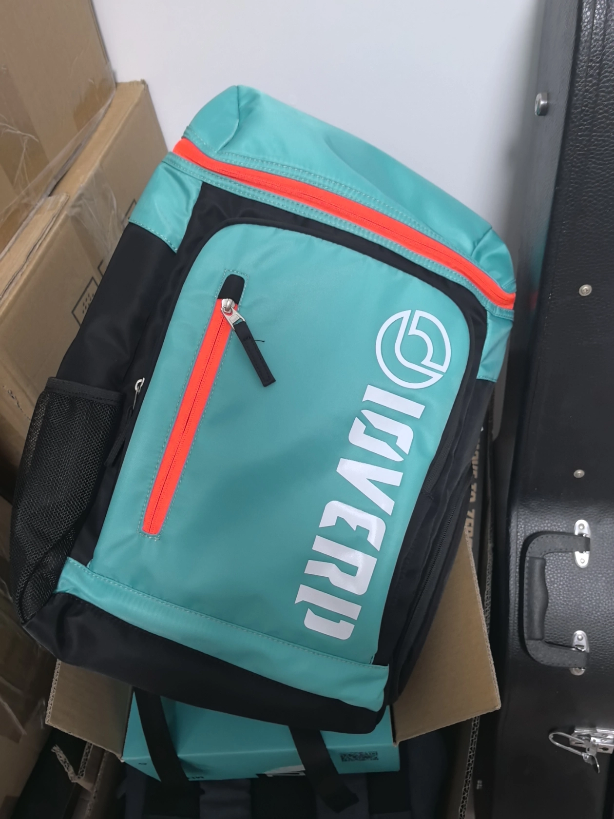 custom review-LOVERPUSS Полиамидная ракетка для бадминтона Рюкзак Большой Унисекс Аква-синий Черный и оранжевый