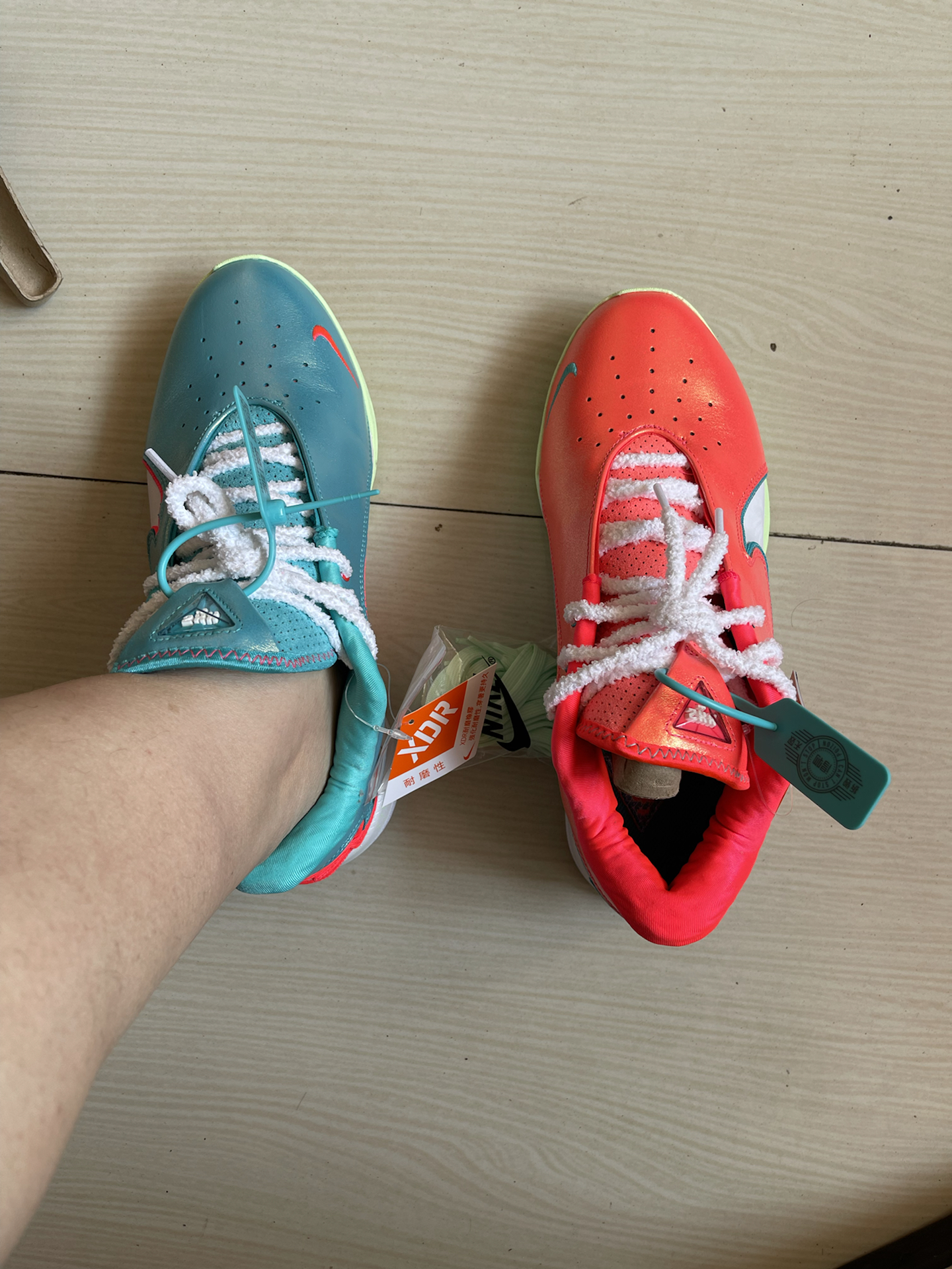 custom review-Nike LeBron 22 Амортизаторы Slip-resistant устойчивые к истиранию Низкий топ Баскетбольные кроссовки Мужские Зеленый Белый Красный