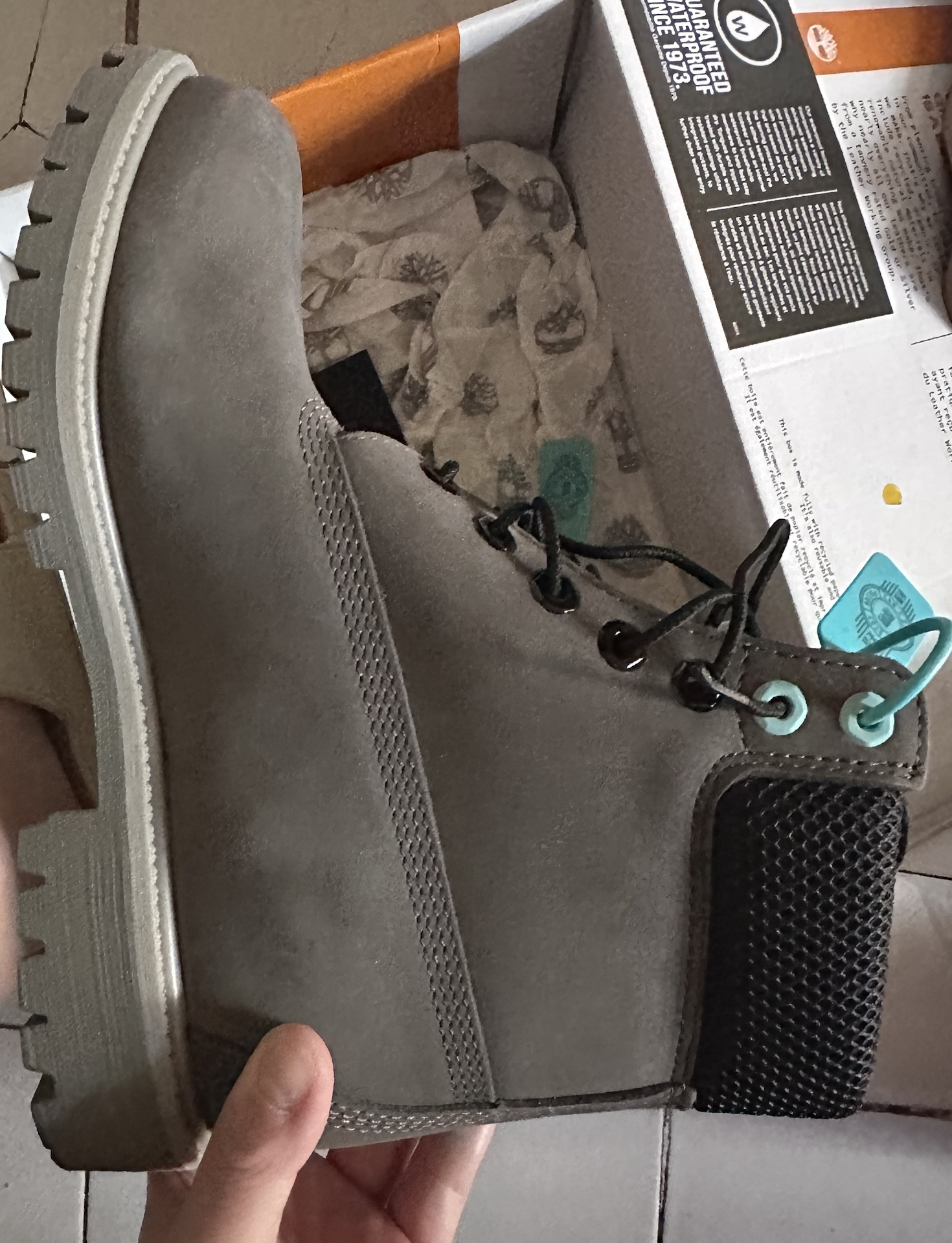 custom review-Timberland Premium Crew Martin Boot Средний каблук Мужской Серый