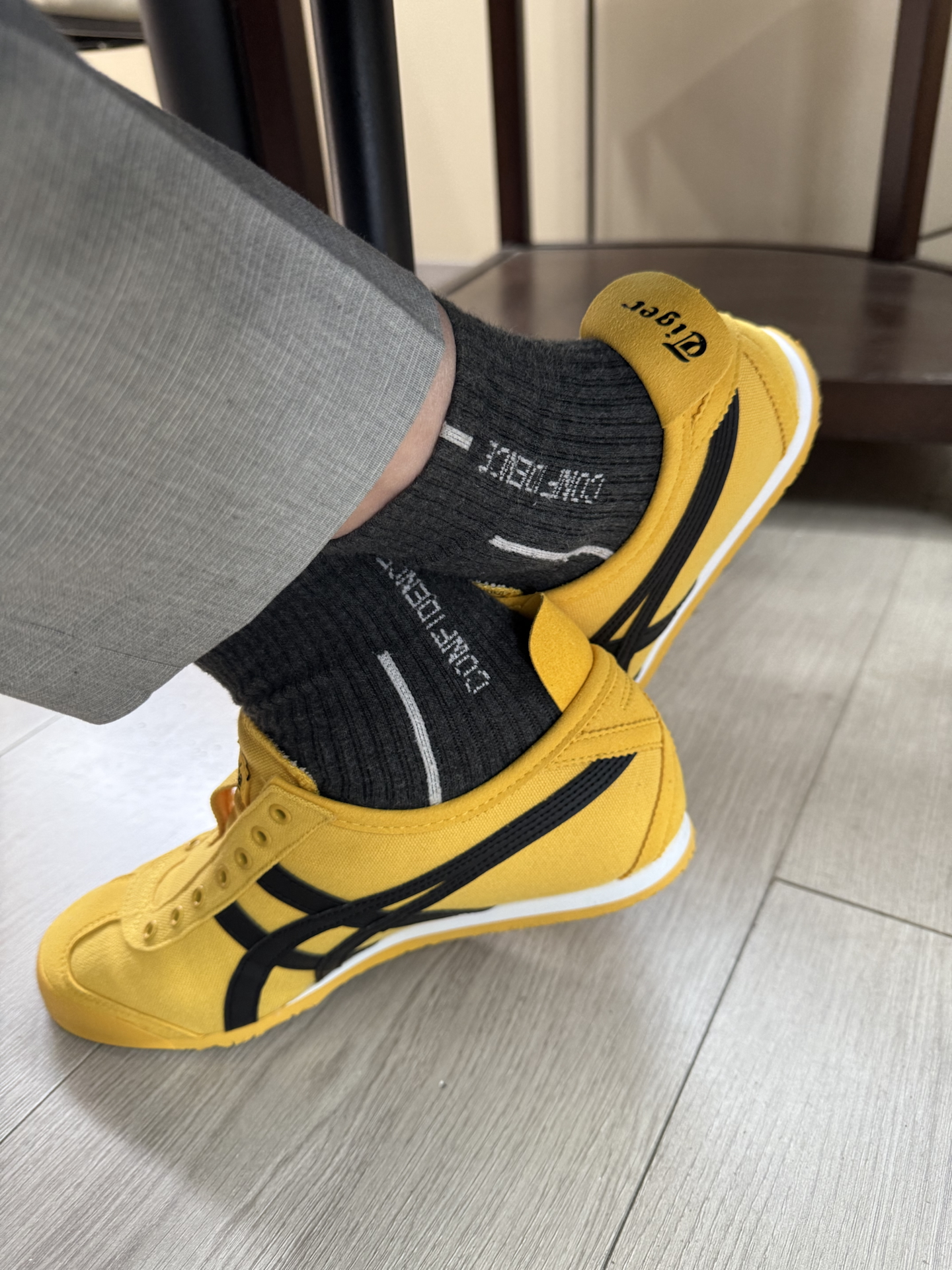 custom review-Onitsuka Tiger MEXICO 66 Slip-On Текстиль Синтетическая Кожа Низкие Кроссовки для Скейтбординга Унисекс Желтые