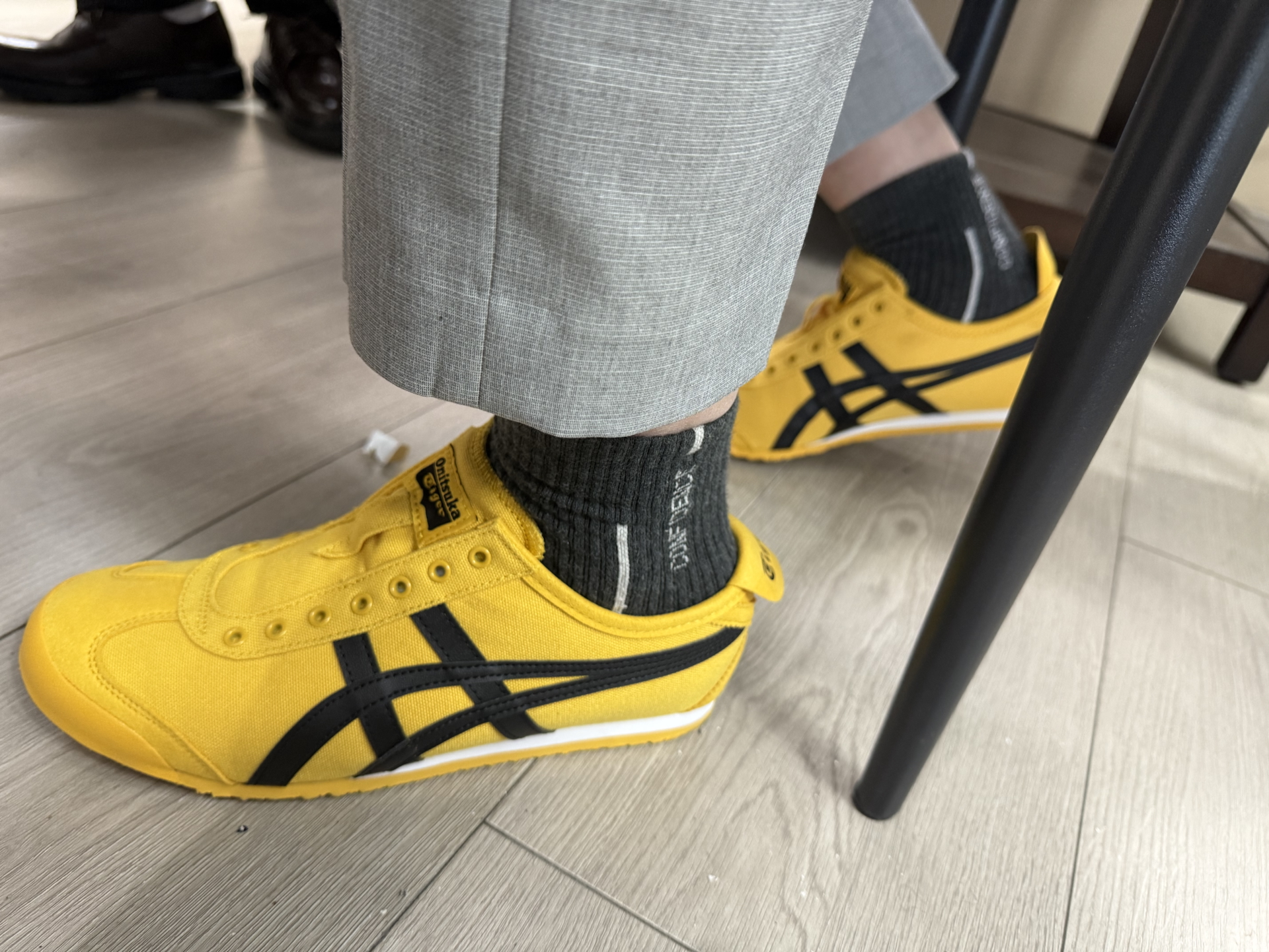 custom review-Onitsuka Tiger MEXICO 66 Slip-On Текстиль Синтетическая Кожа Низкие Кроссовки для Скейтбординга Унисекс Желтые