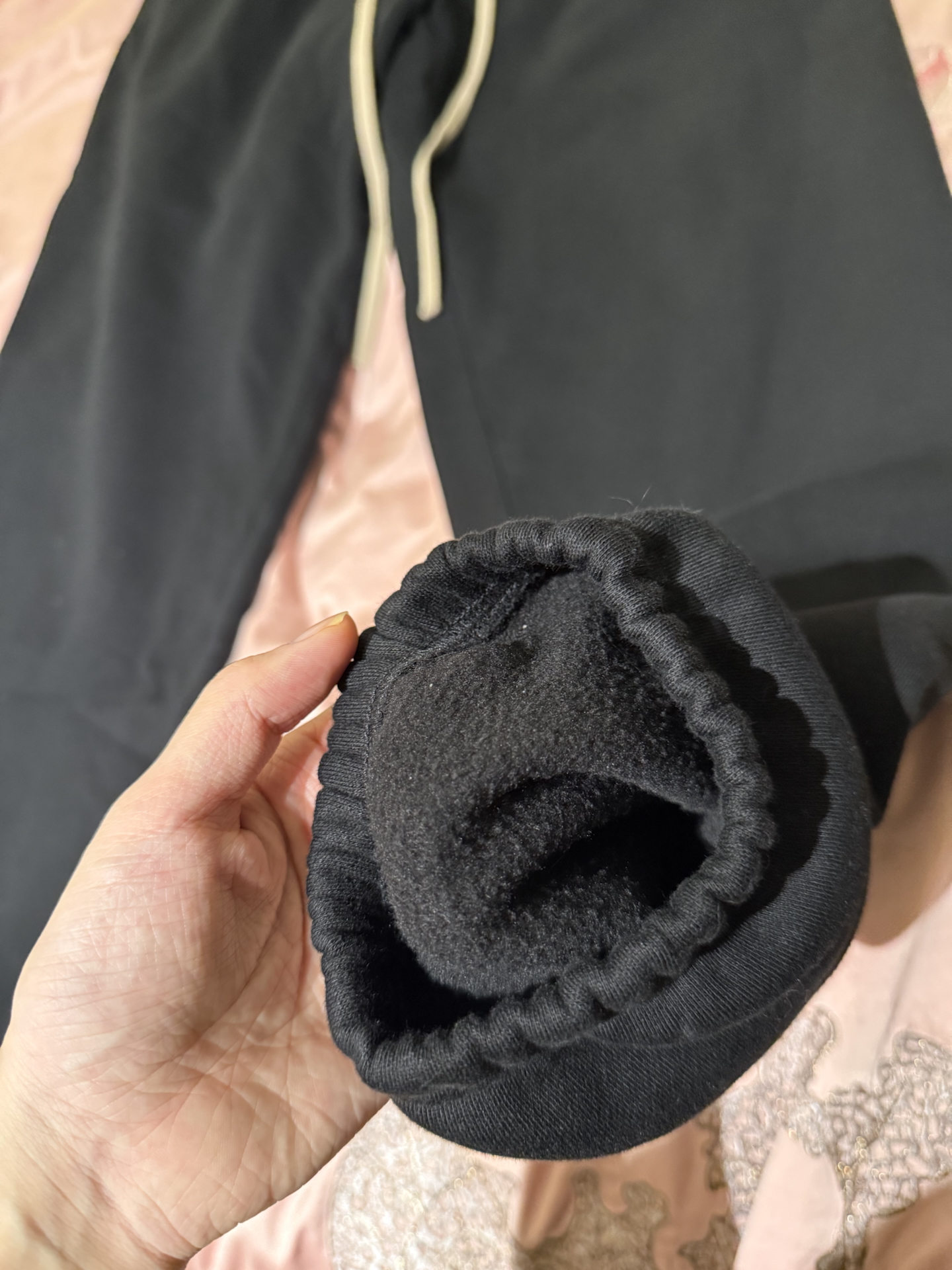 custom review-Fear Of God Essentials Повседневные брюки Мужской Метеоритный черный