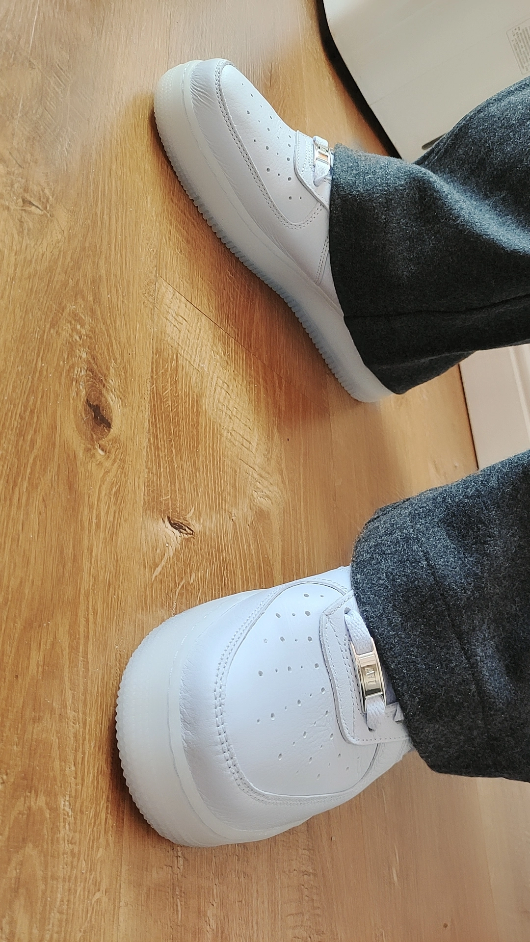 custom review-NOCTA x Nike Air FORCE 1 Slip-on Устойчивый к истиранию Низкий топ Скейтборд Кроссовки Унисекс Фиолетовый Серебряный