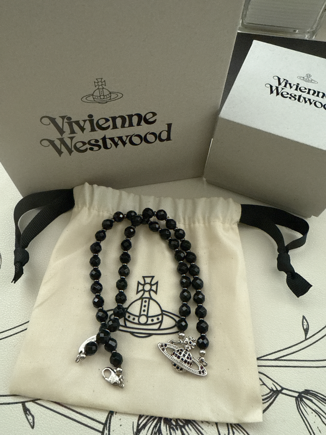 custom review-Vivienne Westwood Латунная цепочка на ключицу женский черный