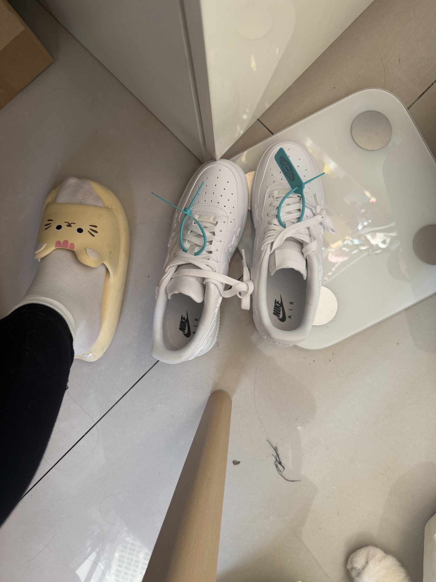 custom review-Nike Air FORCE 1 Slip-on Устойчивый к истиранию Низкий Топ Скейтбординг Кроссовки Женские Белые