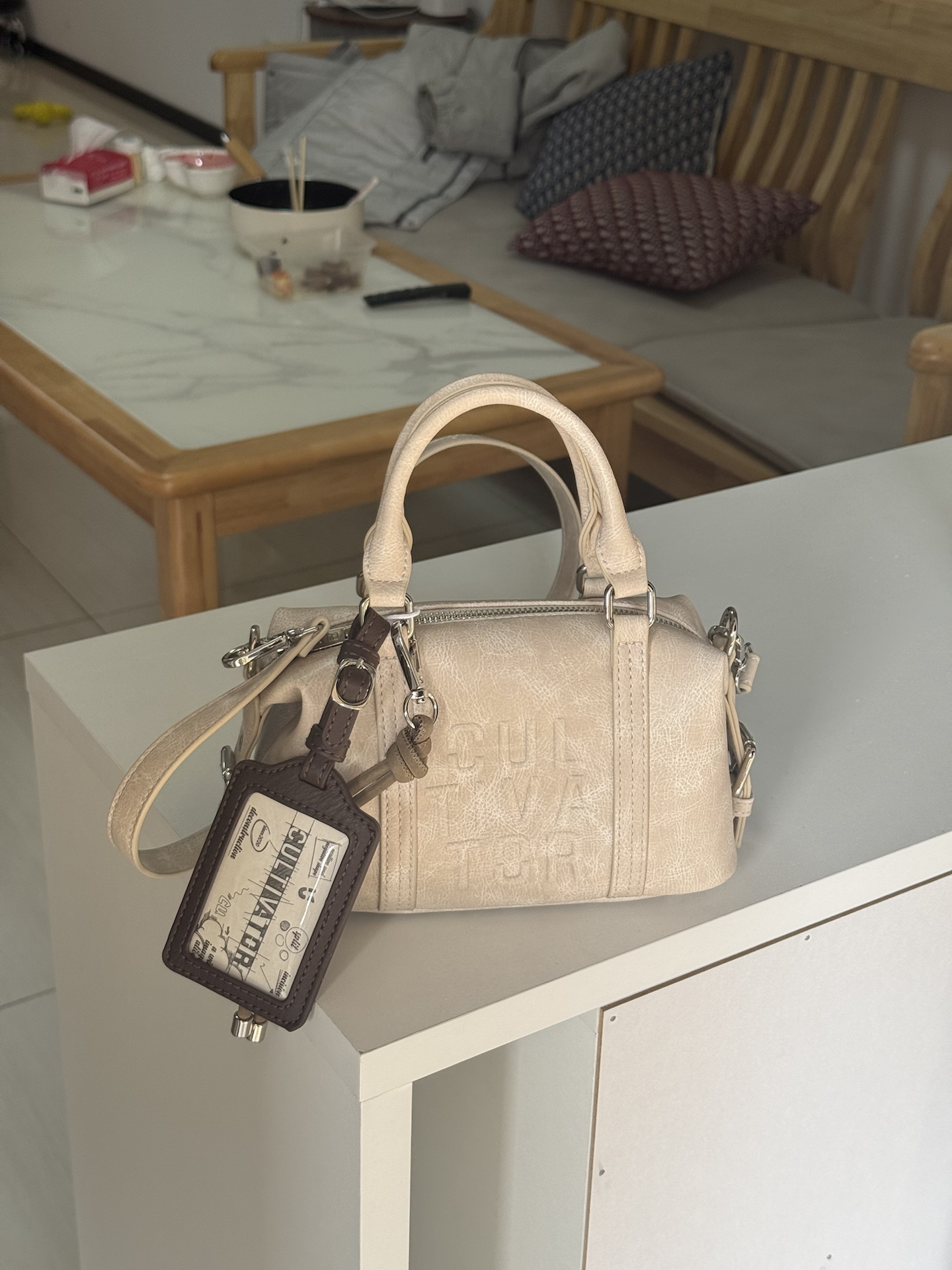 custom review-CULTIVATOR ПУ (полиуретан) Сумка через плечо Маленькая Унисекс Розовый Красный Экрю