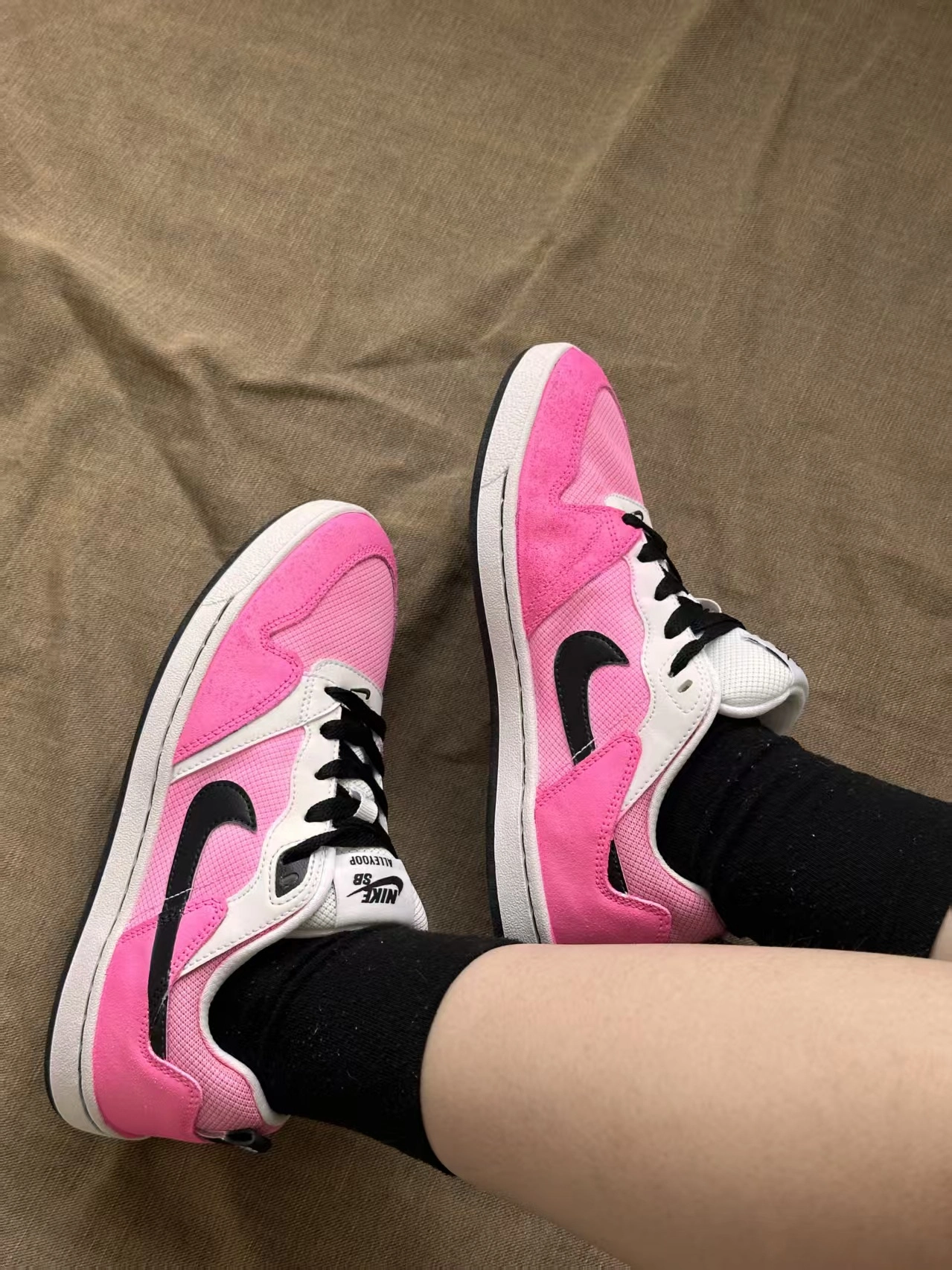 舒适度也在线,爱了爱了#甜妹的宝藏nike板鞋 #好物分享nike粉色 #d