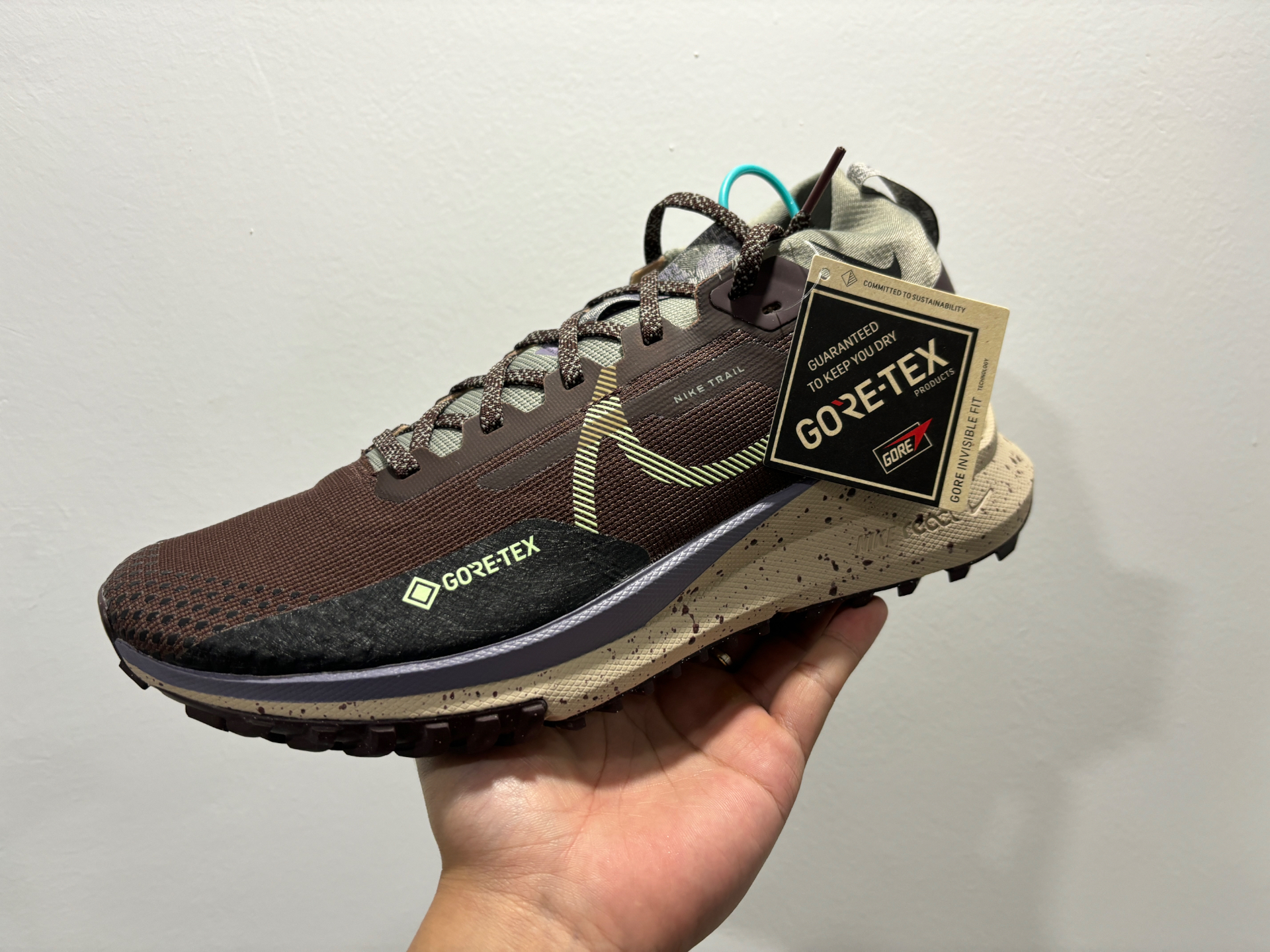 custom review-Nike Pegasus Trail 4 Устойчивый к истиранию Водонепроницаемый и Дышащий Низкие Кроссовки для Беговых Пути Мужские Коричневые
