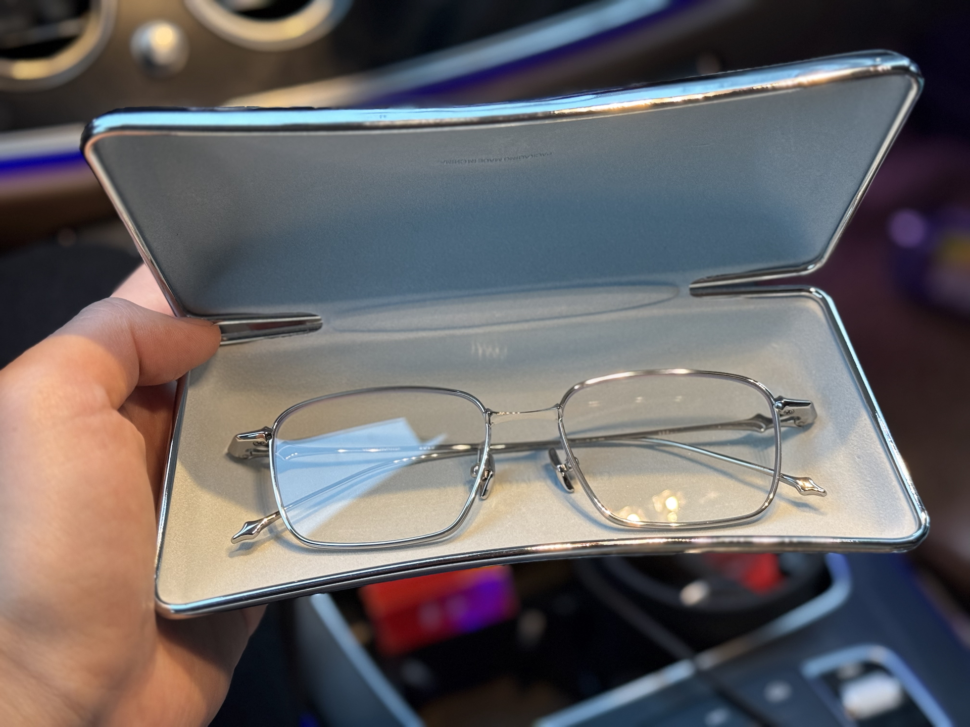 custom review-GENTLE MONSTER Титановый сплав Нерегулярная форма Оправа для очков Унисекс Серебряный