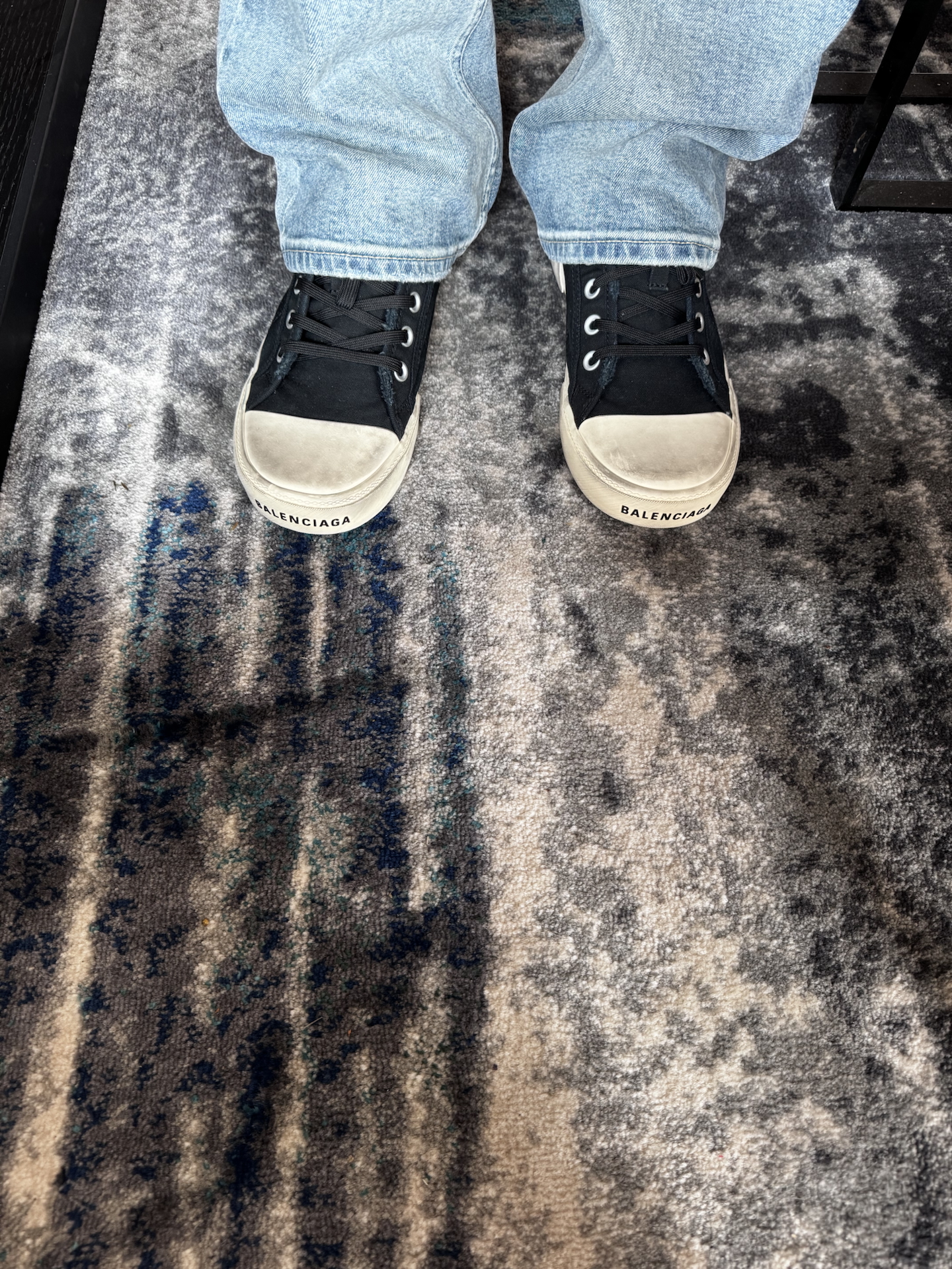 custom review-Balenciaga Paris Низкий Топ Стильные Скейтбординги Мужской Черный Потертый