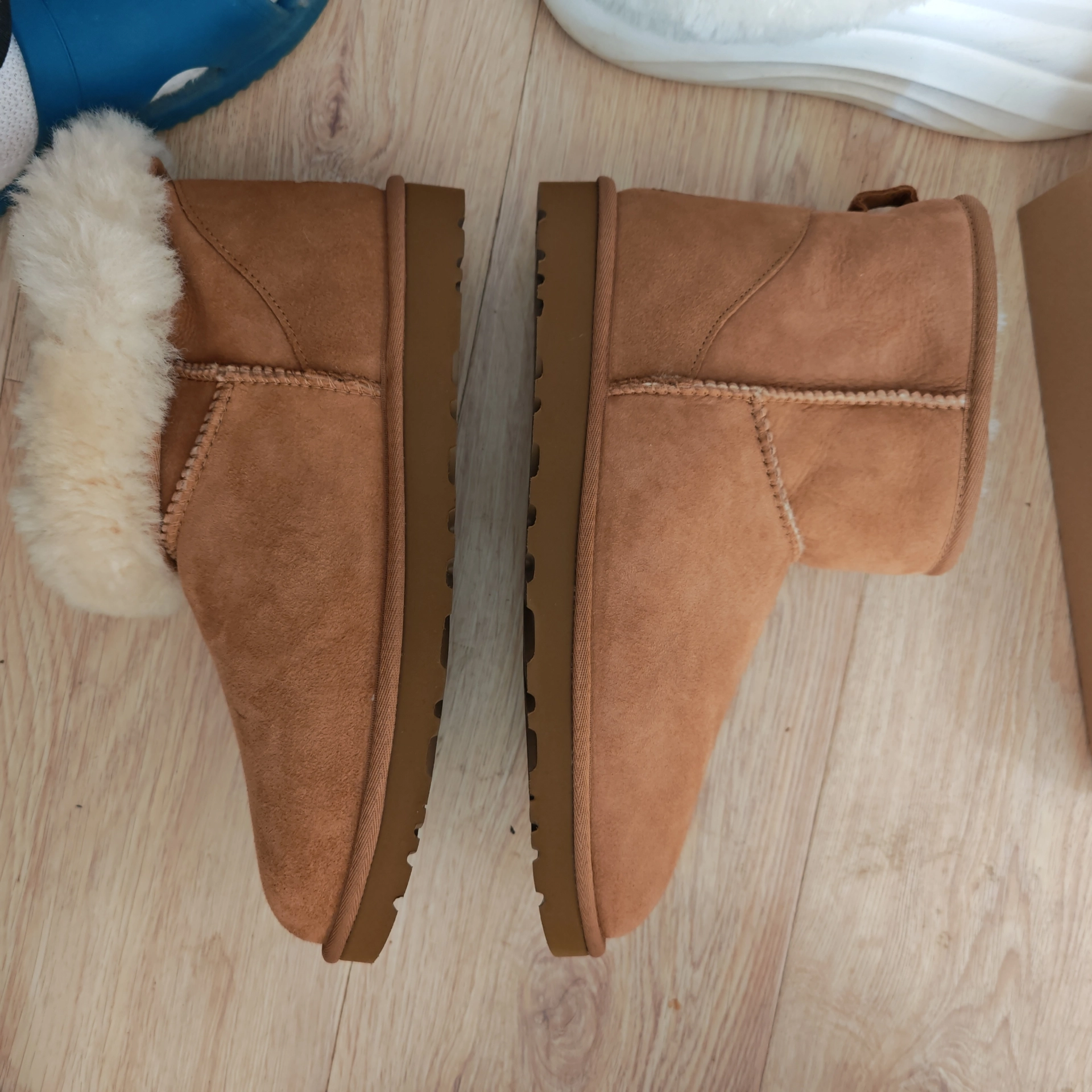 custom review-UGG CLASSIC MINI Термические Короткие Снежные Ботинки Мужские Каштановые