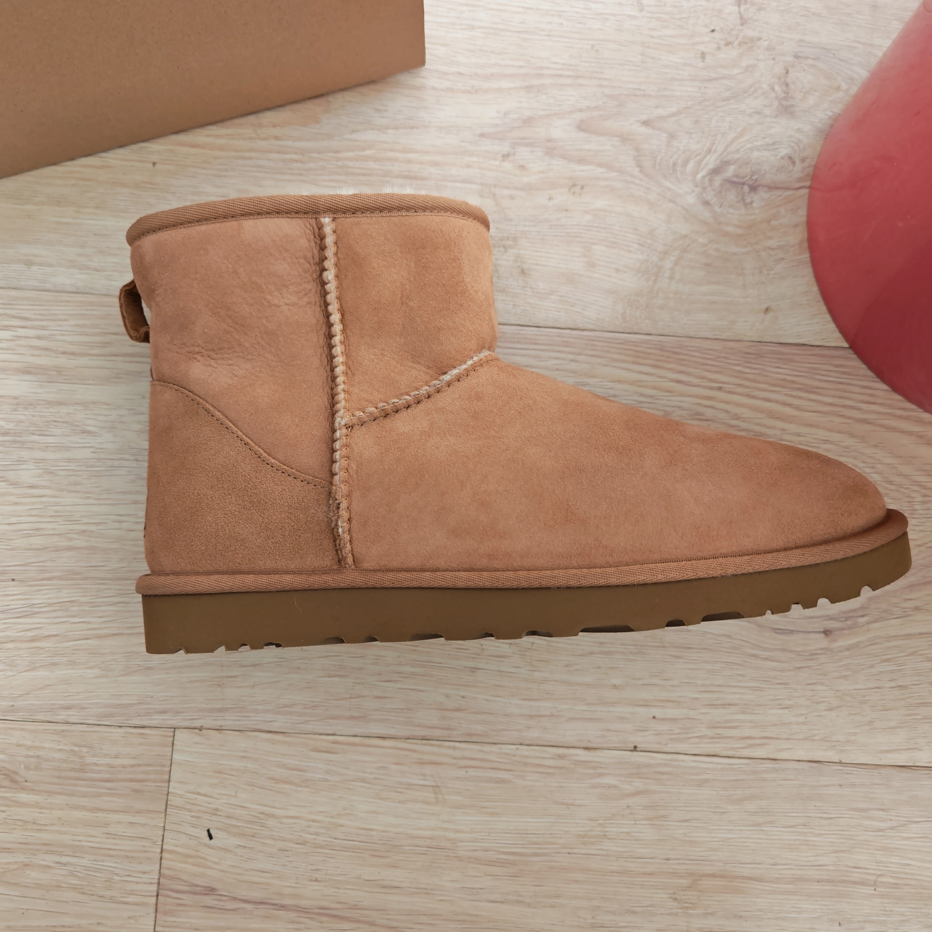 custom review-UGG CLASSIC MINI Термические Короткие Снежные Ботинки Мужские Каштановые