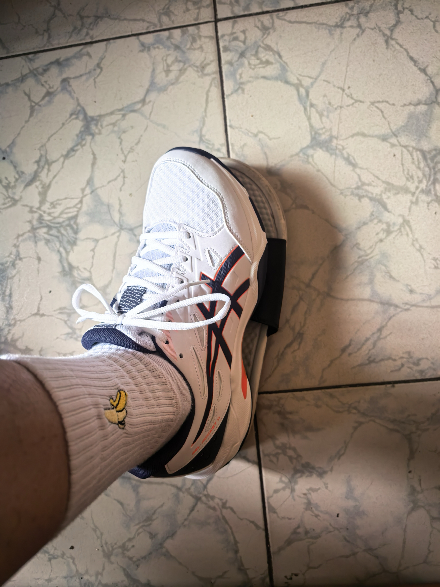 custom review-Asics Gel Rocket 11 Устойчивые к абразиву Низкие Кроссовки для тренировок Мужские Белые 2E Ширина