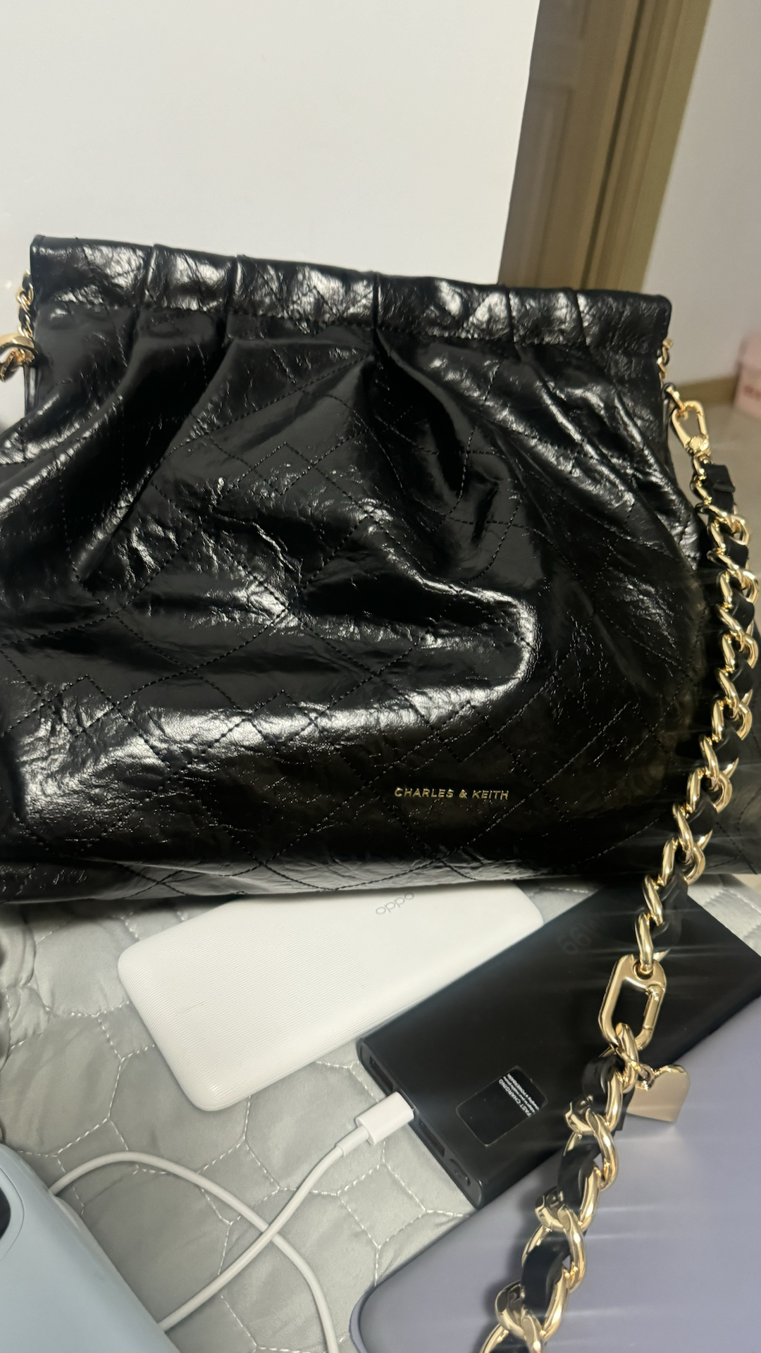custom review-CHARLES KEITH ПУ (полиуретан) Сумка Сумки через плечо Большой Женские Многоцветный