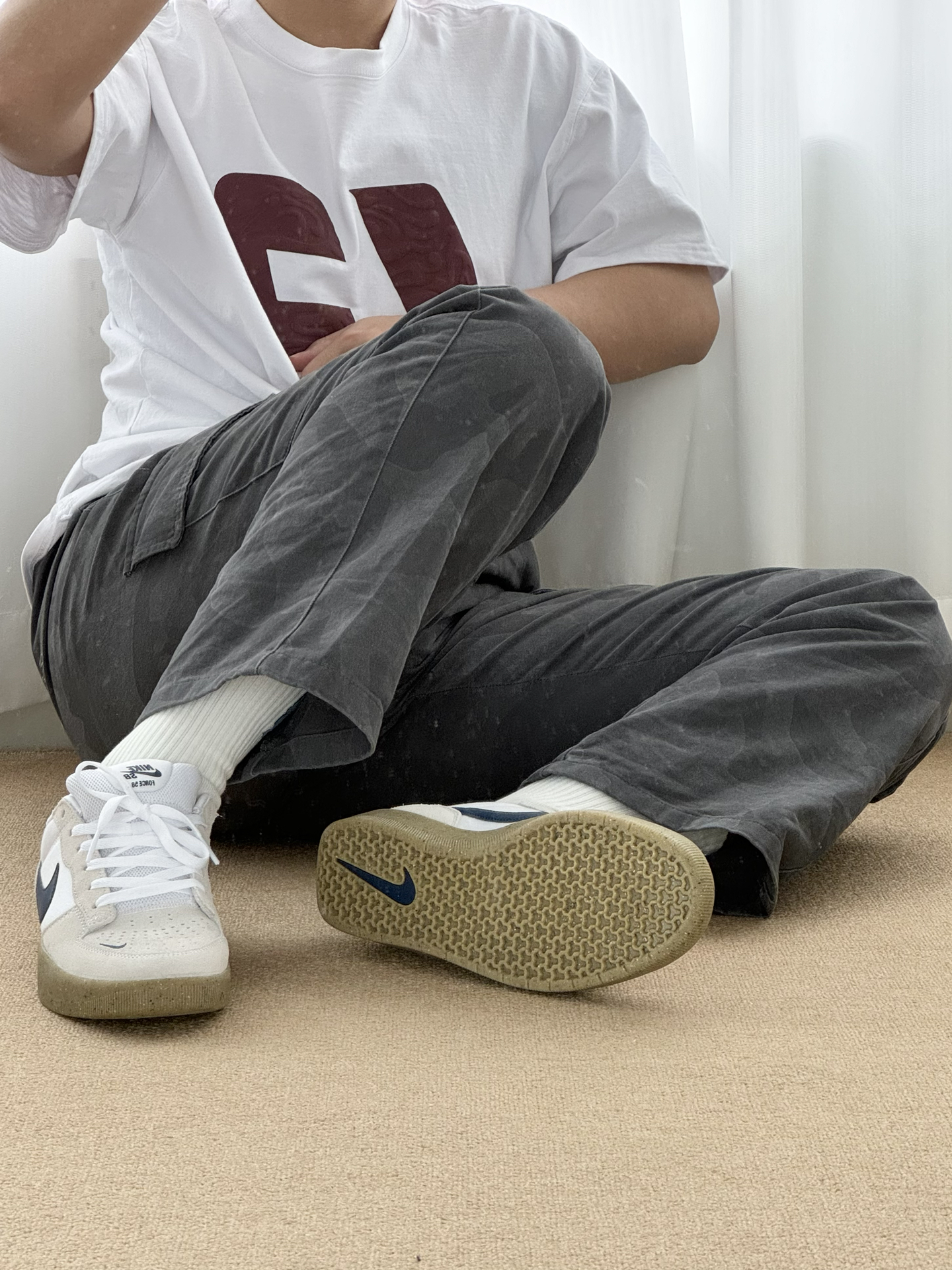 好配啊!少年感nike搭配涂鸦小白袜!