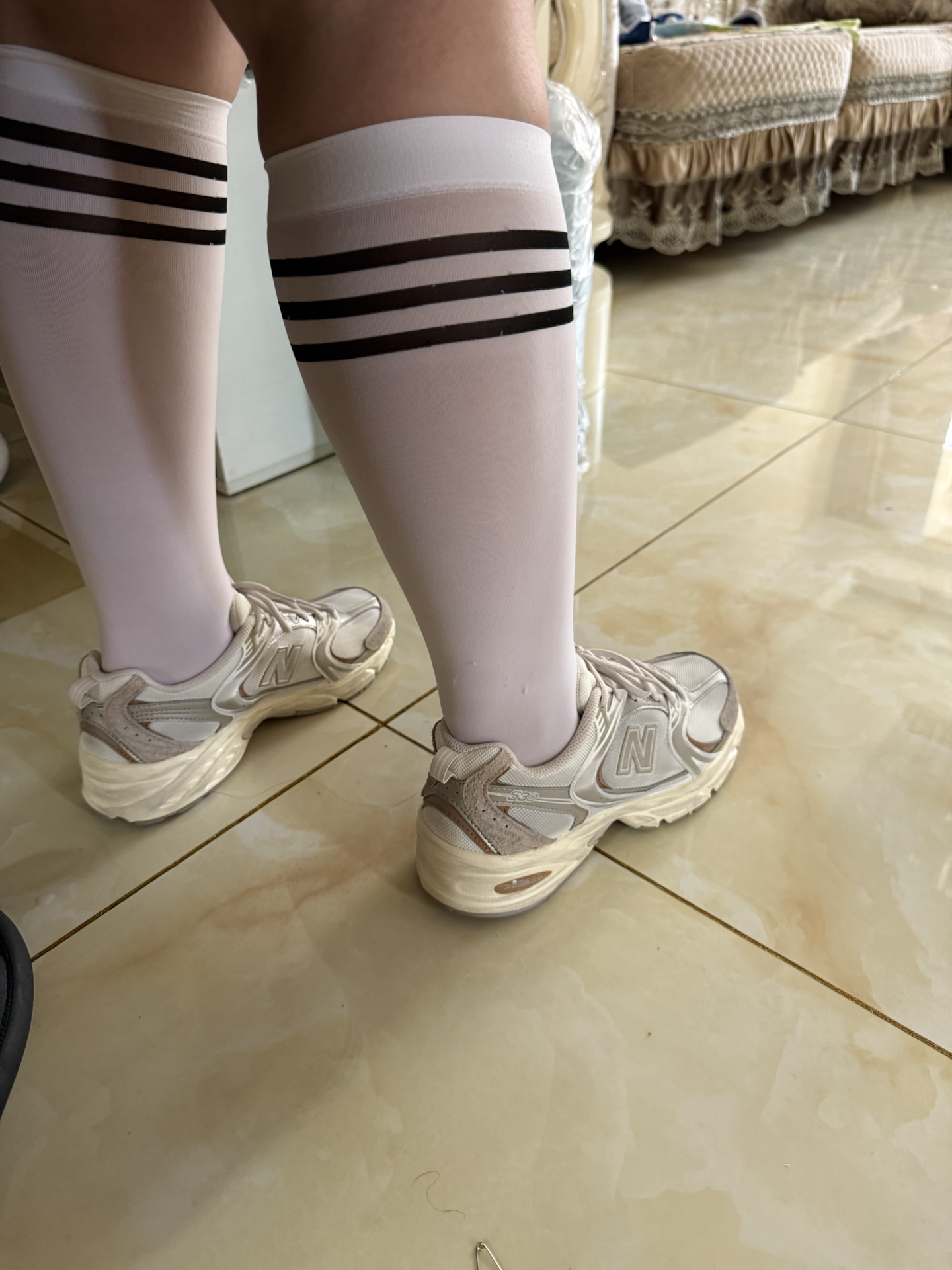 custom review-New Balance NB 530 Устойчивый к истиранию MID Топ Толстая подошва Кроссовки Унисекс Белый Серый