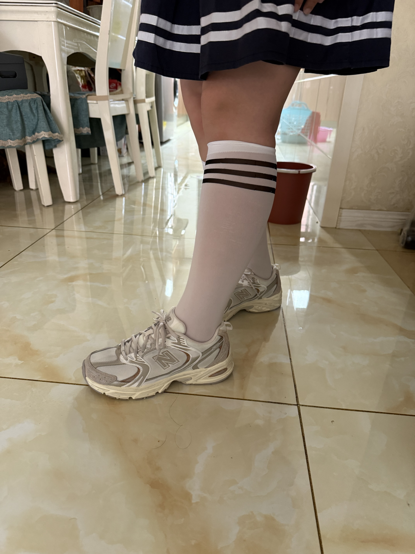 custom review-New Balance NB 530 Устойчивый к истиранию MID Топ Толстая подошва Кроссовки Унисекс Белый Серый