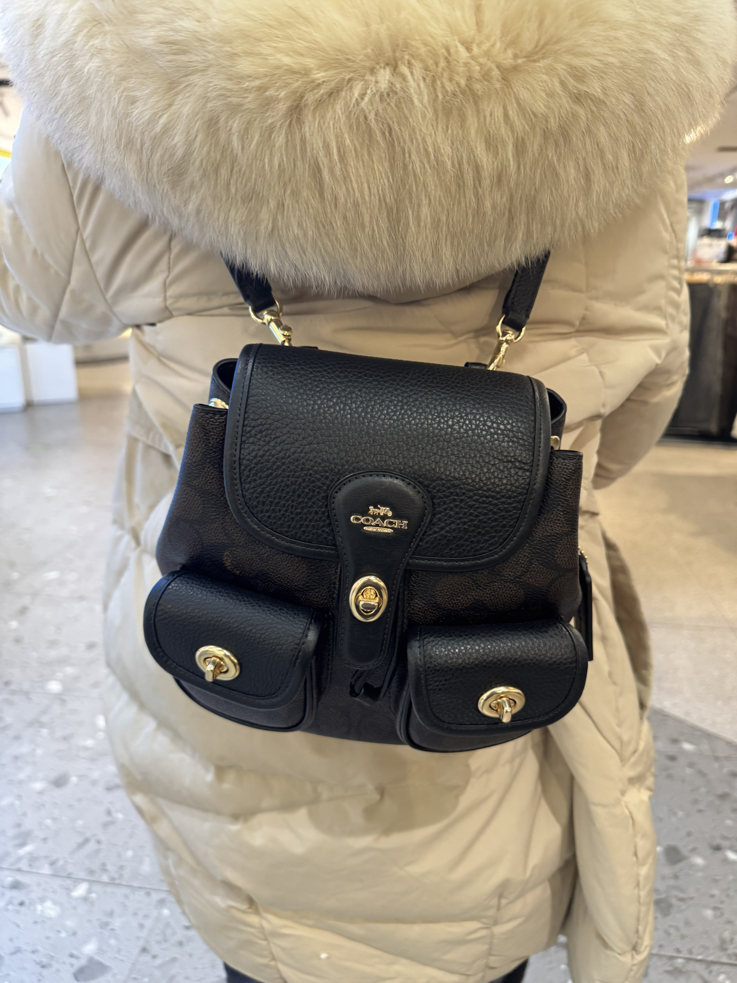 custom review-COACH Hadley Smooth Leather Backpack Medium Women's Nutty